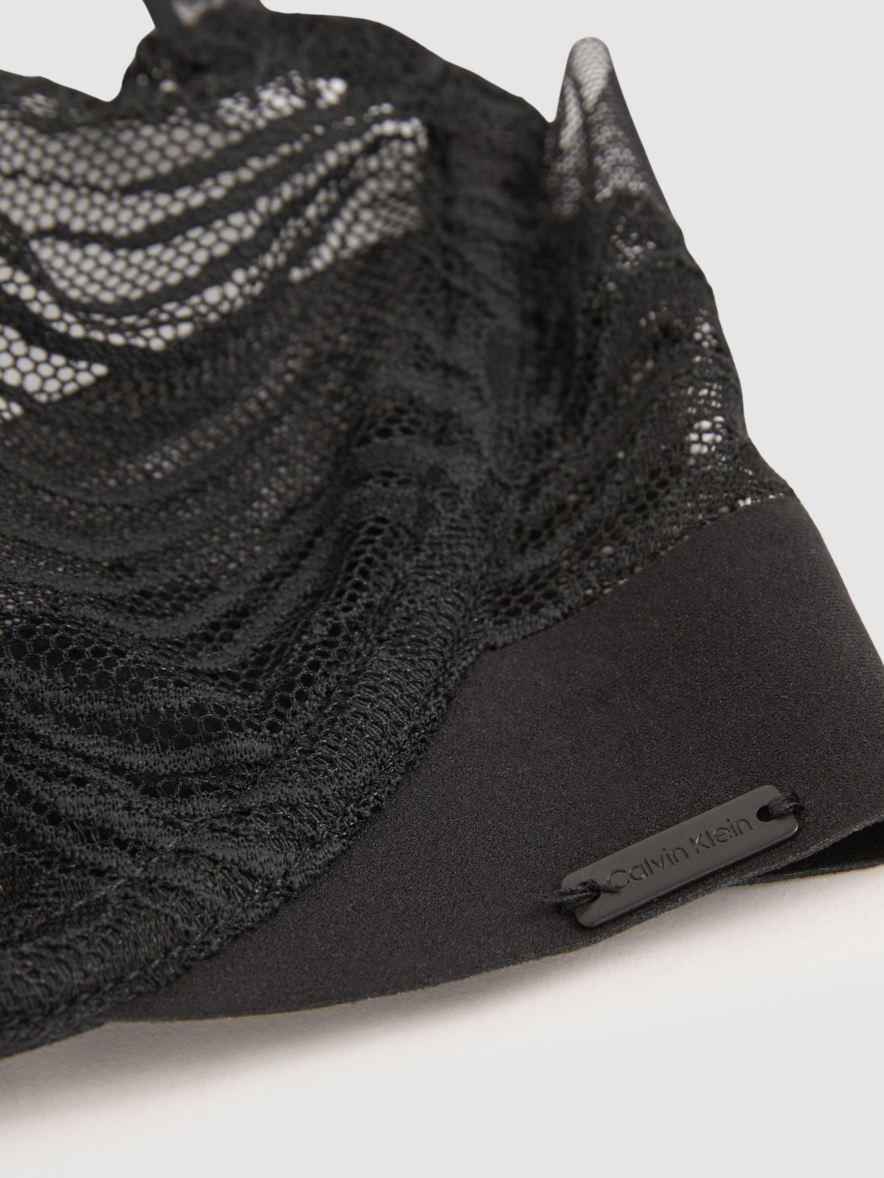 Lace Unlined Balconette Bra in Black