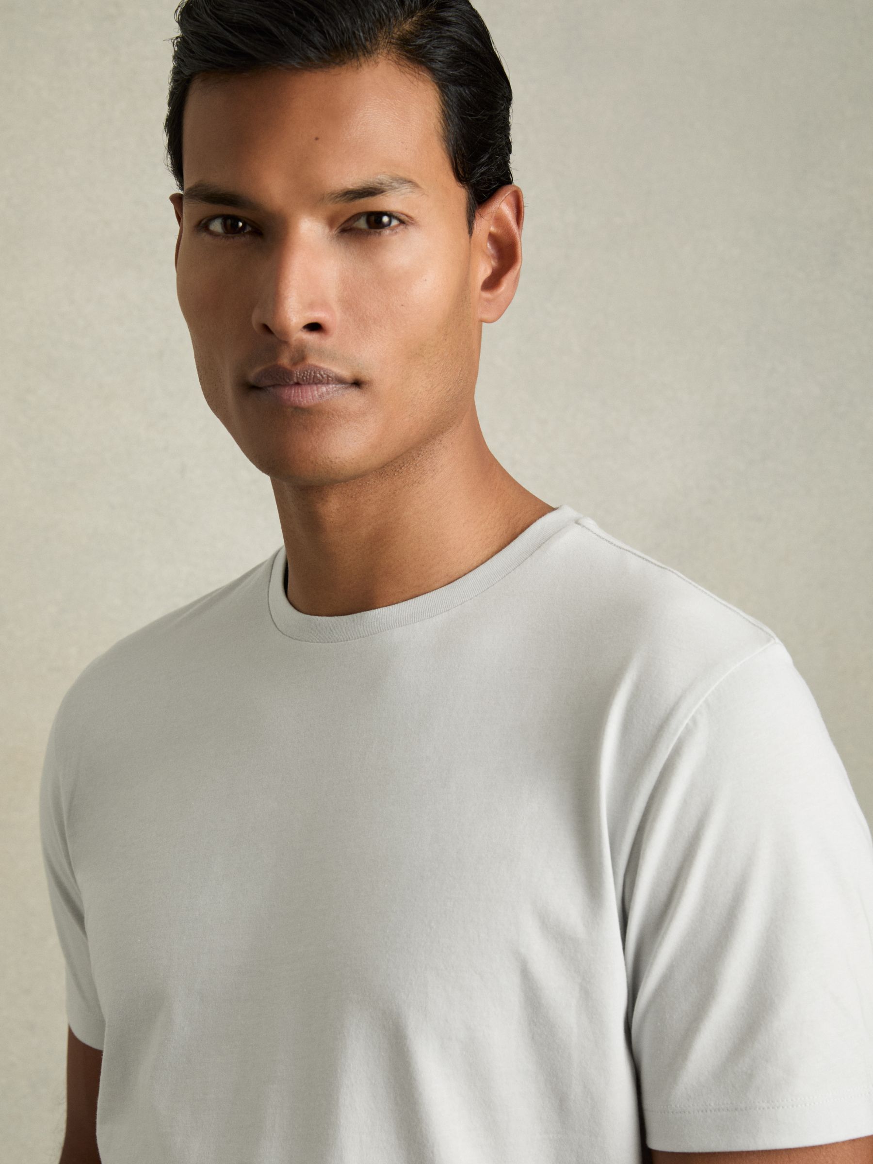 Crew Neck T-Shirt in Mint Blue