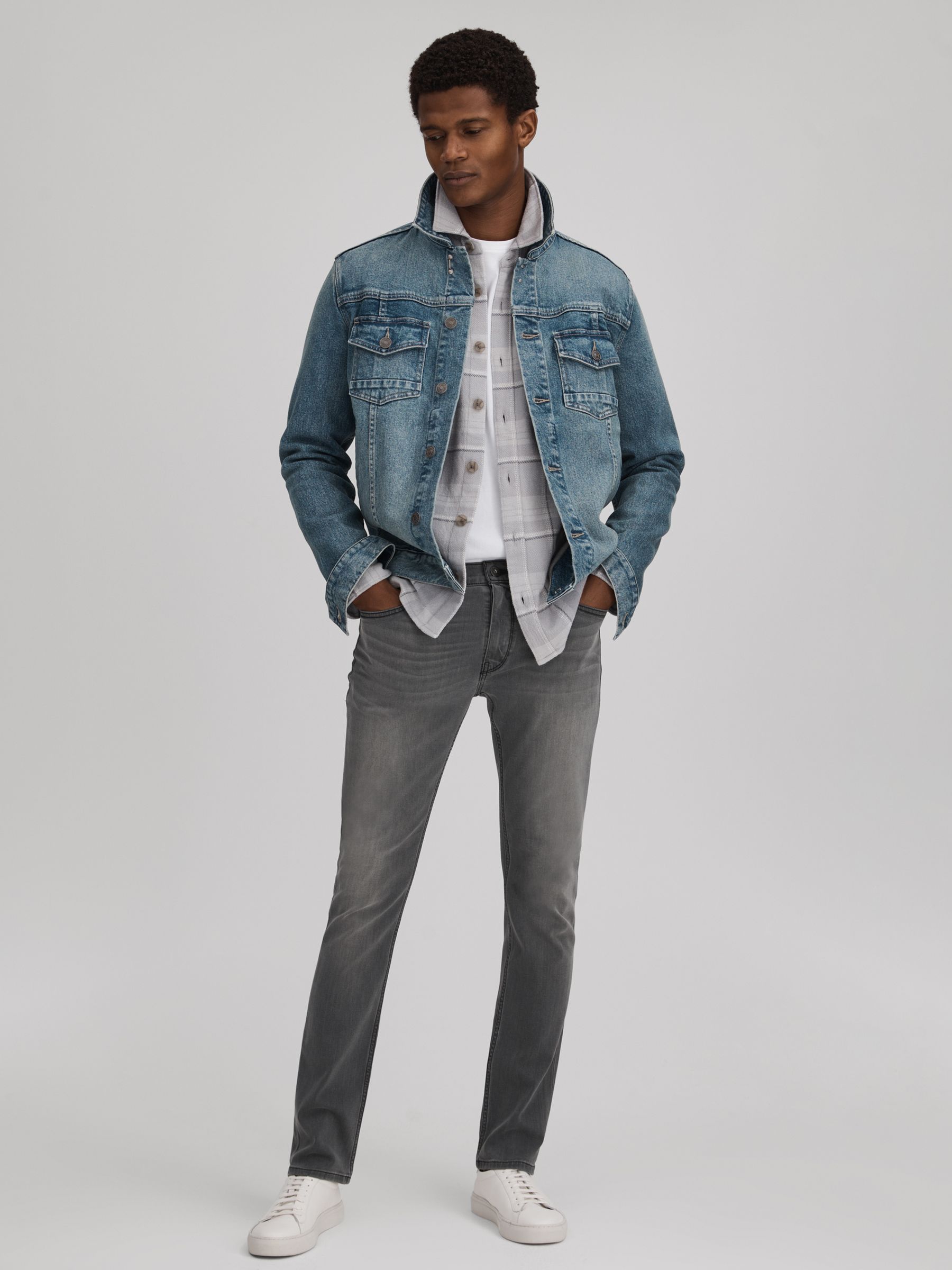 Paige Slim-Fit Stretch Jeans in Jimson Grey