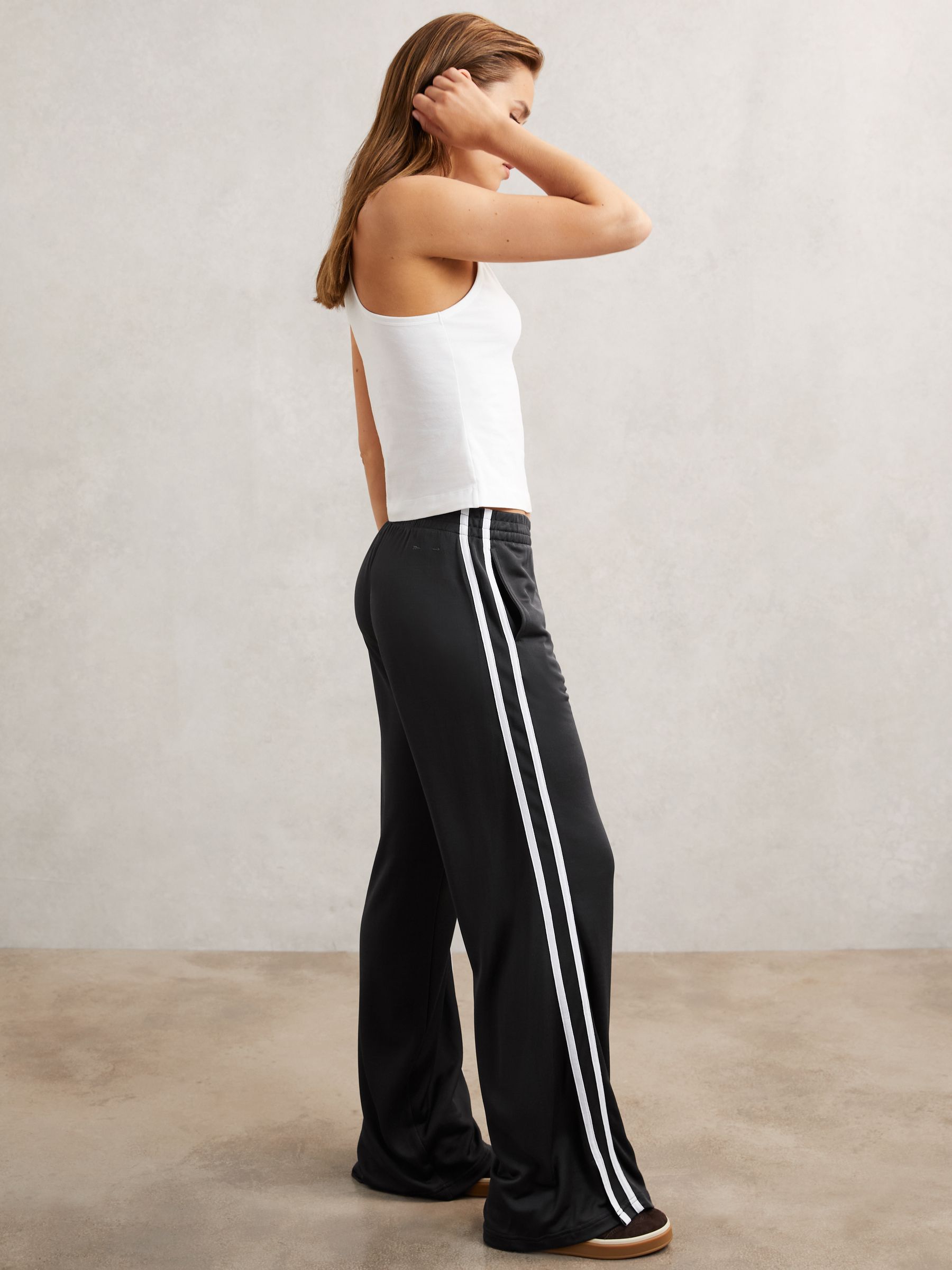 Side-Stripe Jersey Joggers in Grey