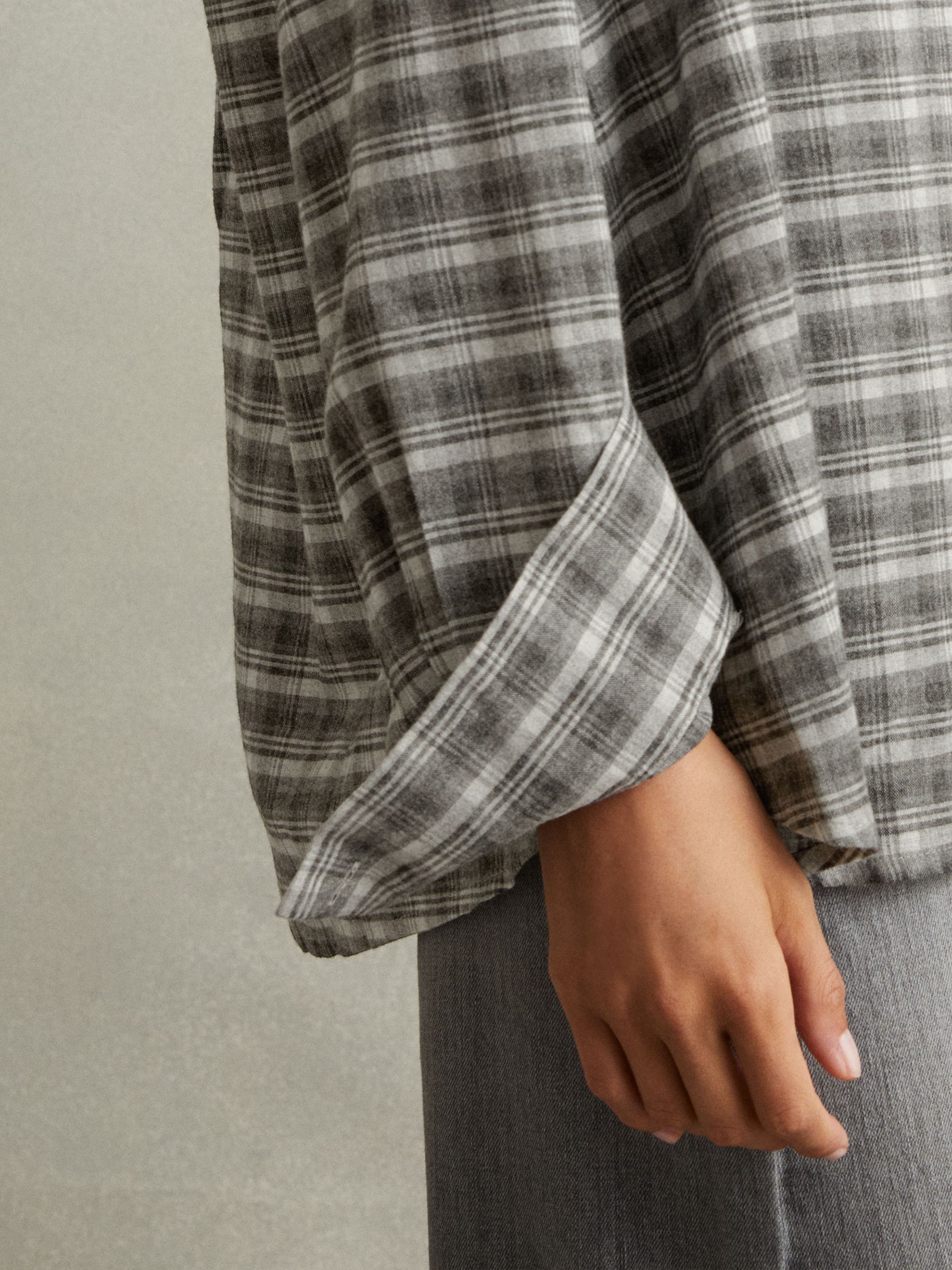 Lorena Grey Checked Button-Through Shirt