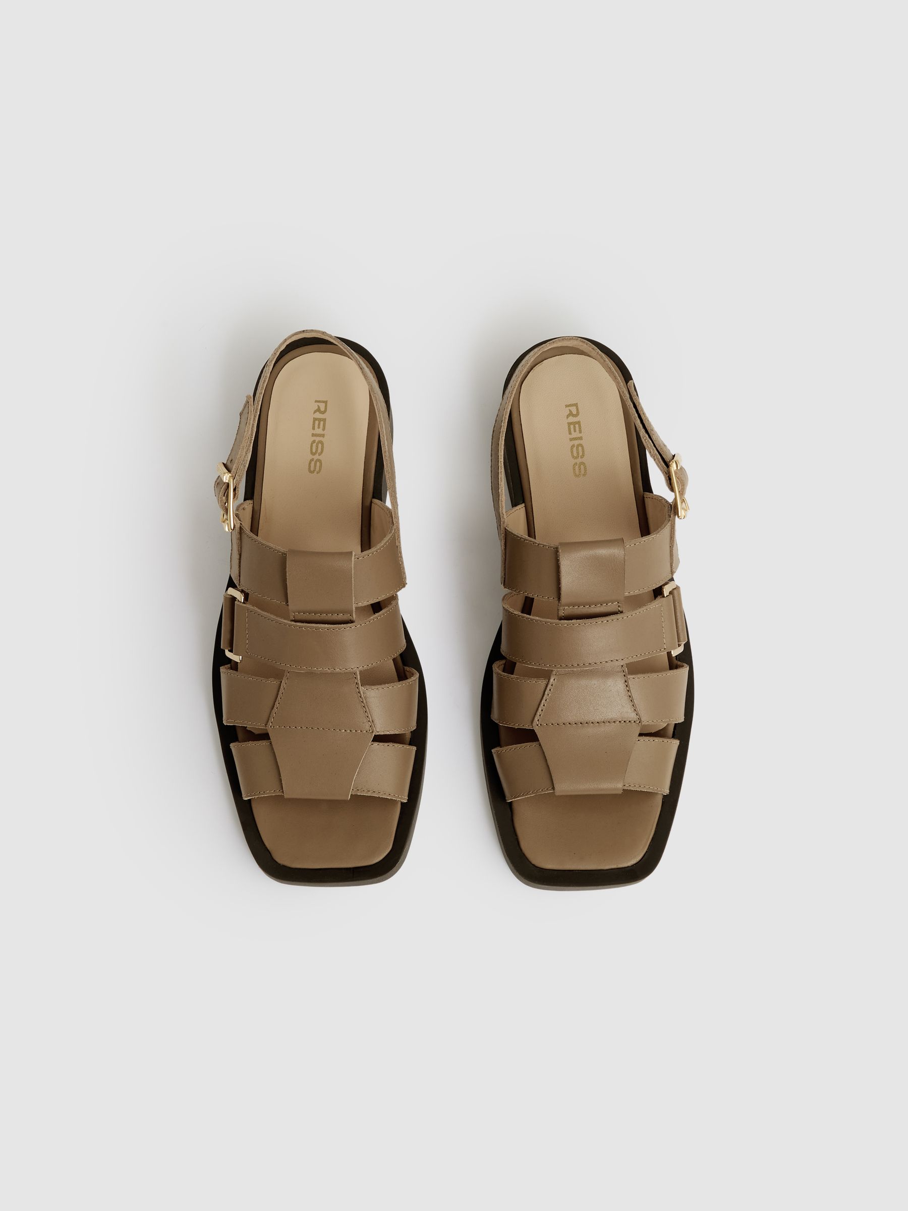 Leather Fisherman Sandals in Tan
