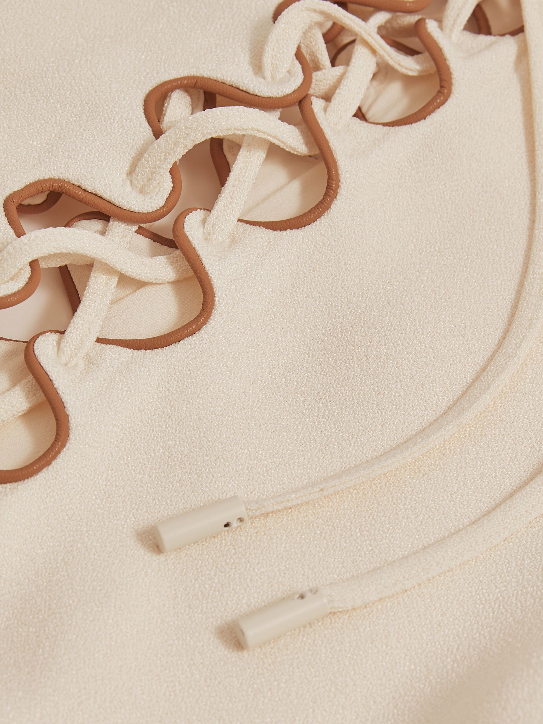 Atelier Satin-Crepe Cut-Out Maxi Dress in Cream