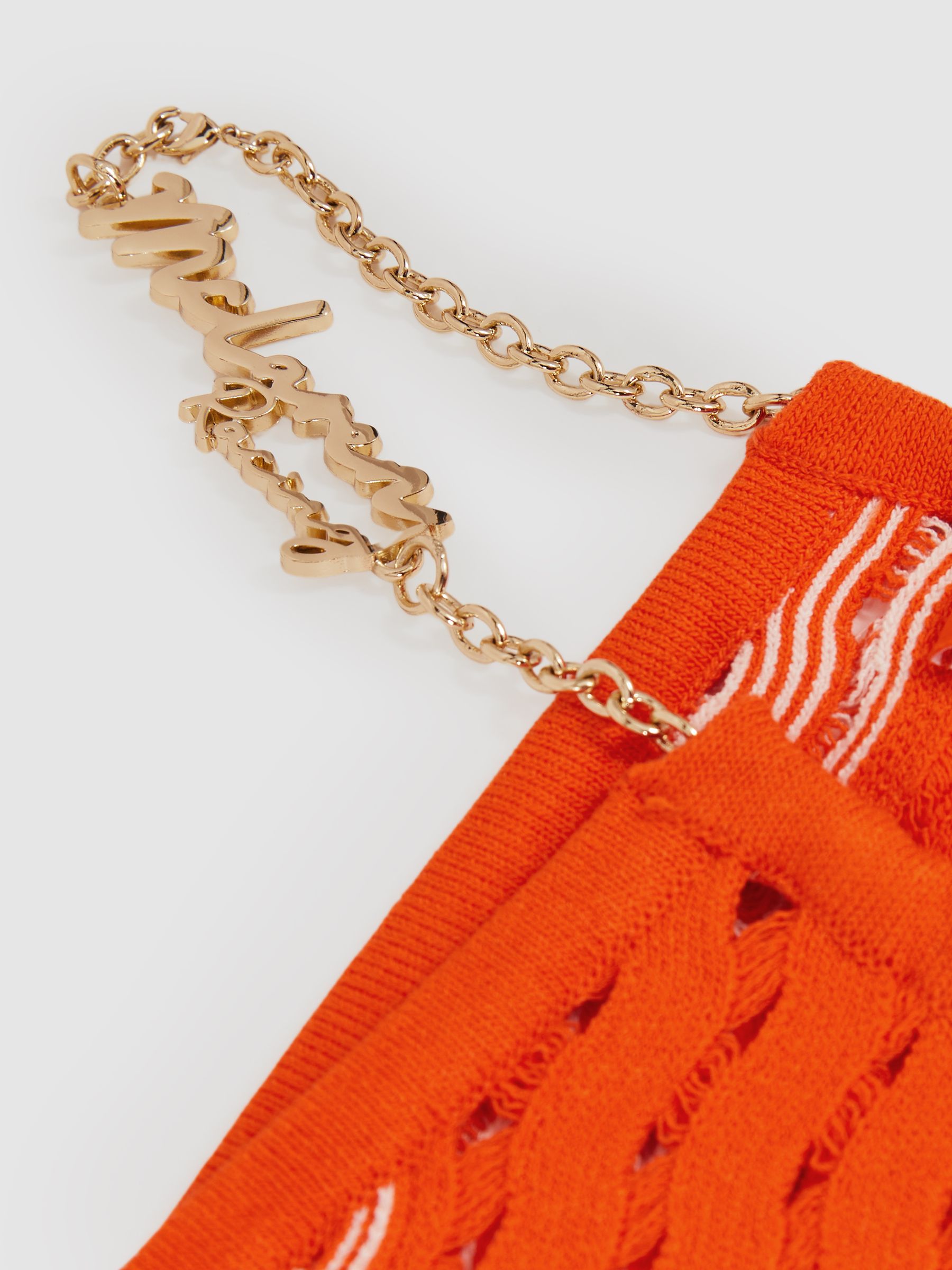 McLaren F1 Team One-Sleeve Knit Dress in Papaya Orange