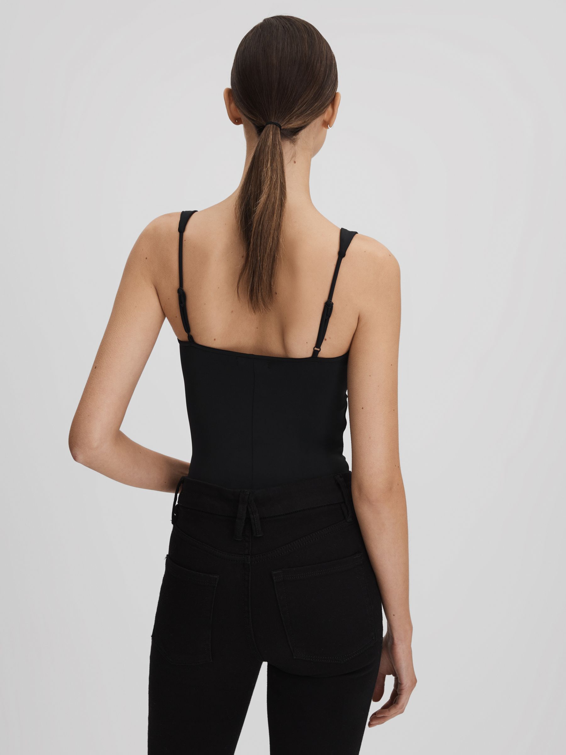 Good American Sweetheart Scuba Thong Bodies in Black