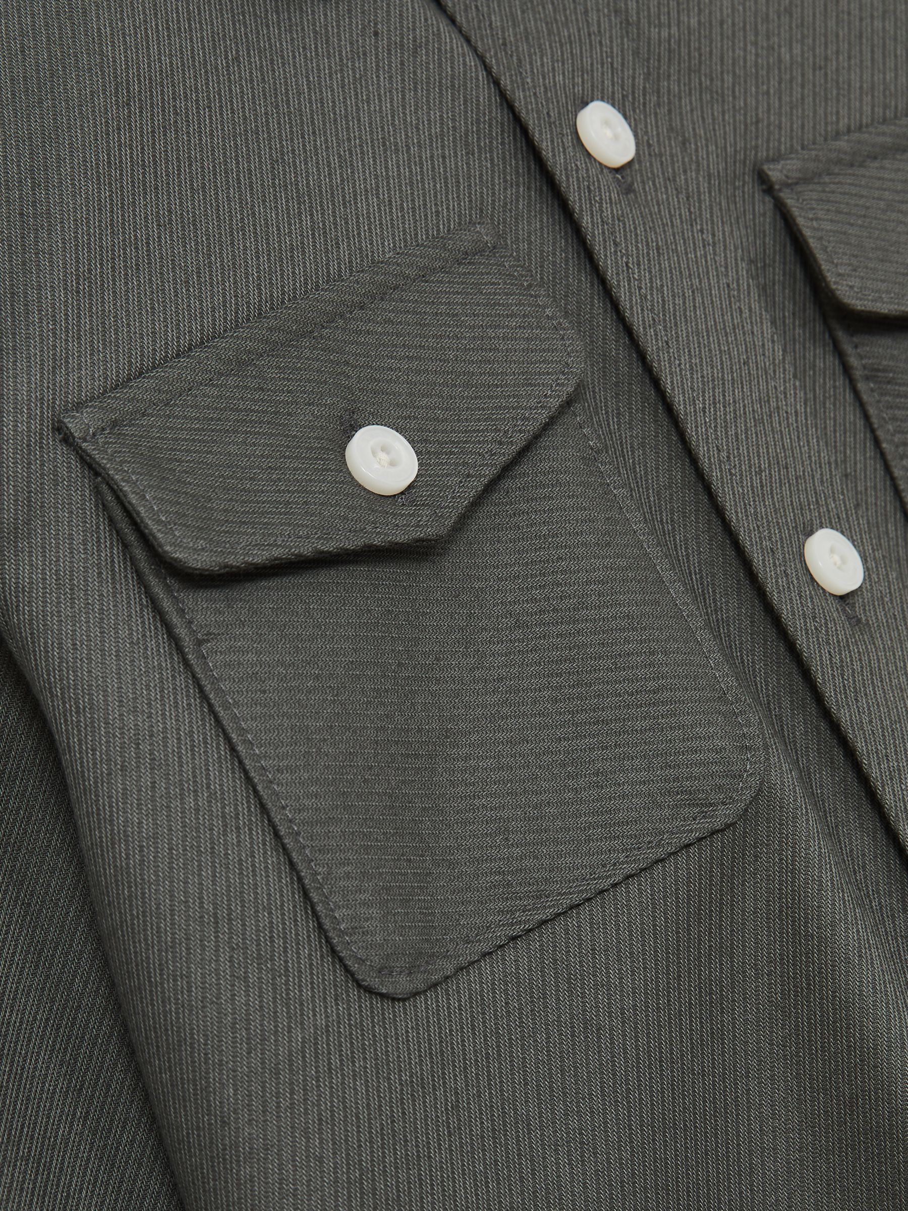 3-9 yrs Twin Pocket Textured Overshirt in Sage