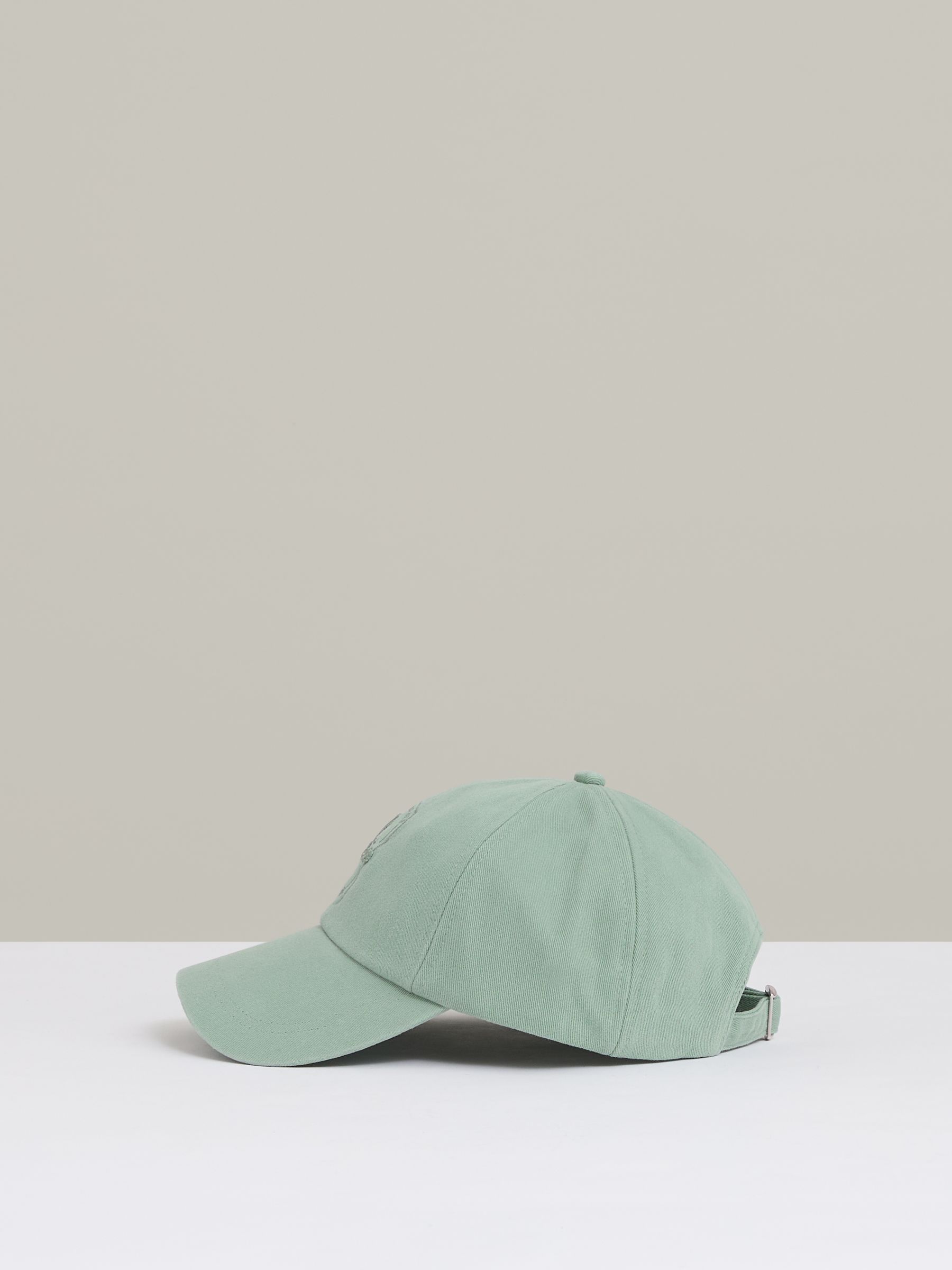 Cotton Logo-Embroidered Baseball Cap in Washed Green