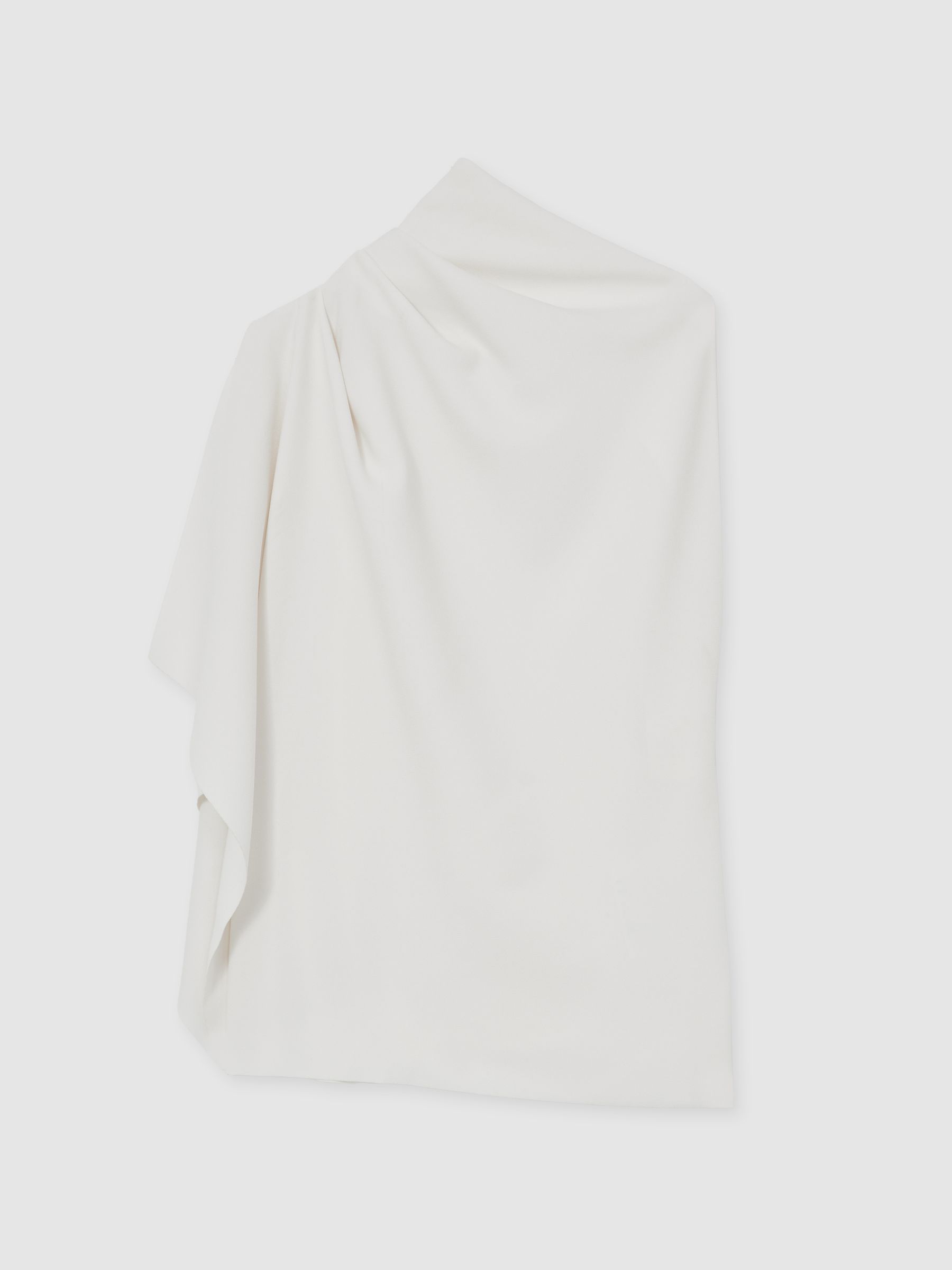 One-Shoulder Draped Top in Ivory