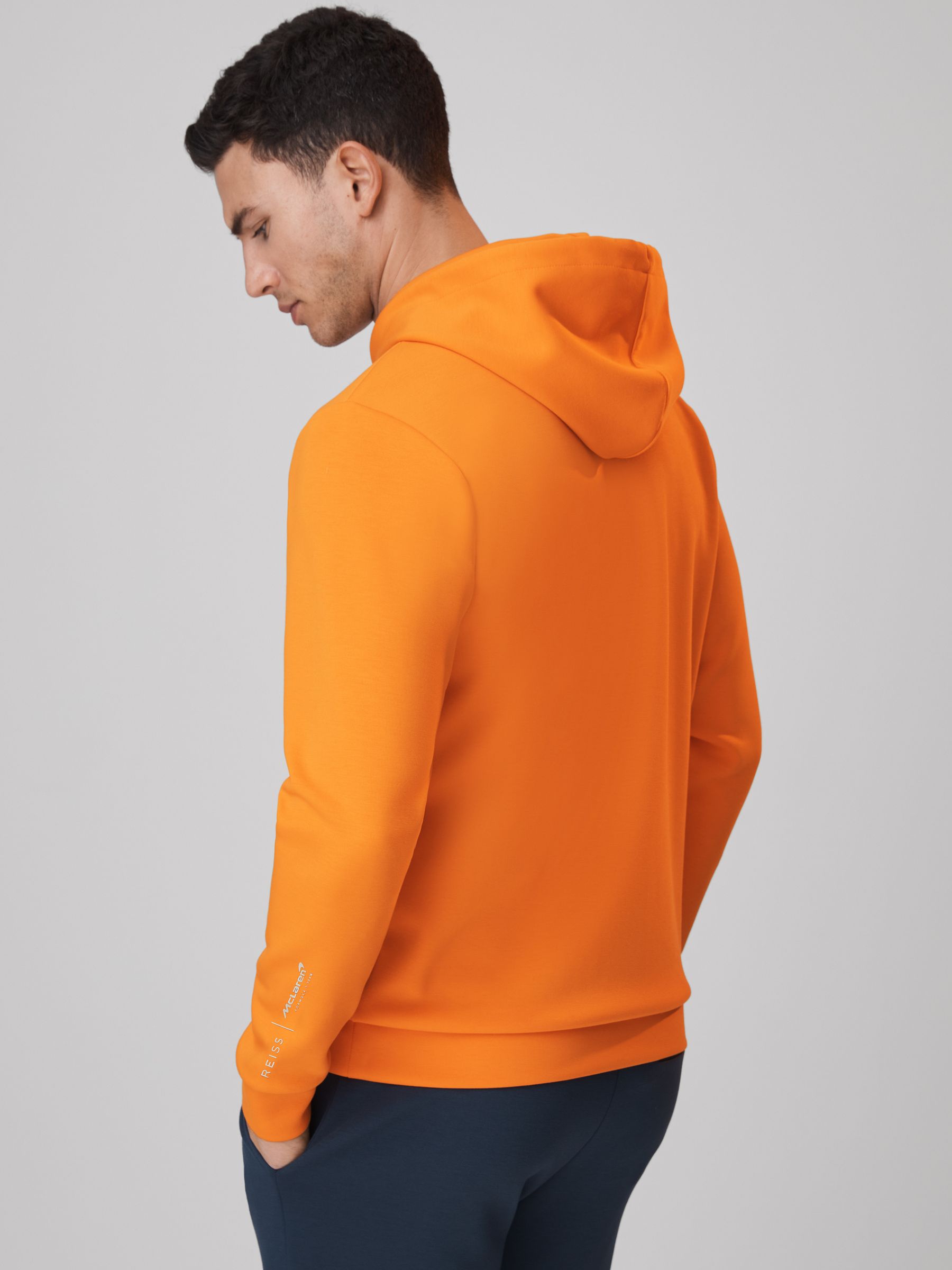 McLaren F1 Interlock Jersey Hoodie in Papaya
