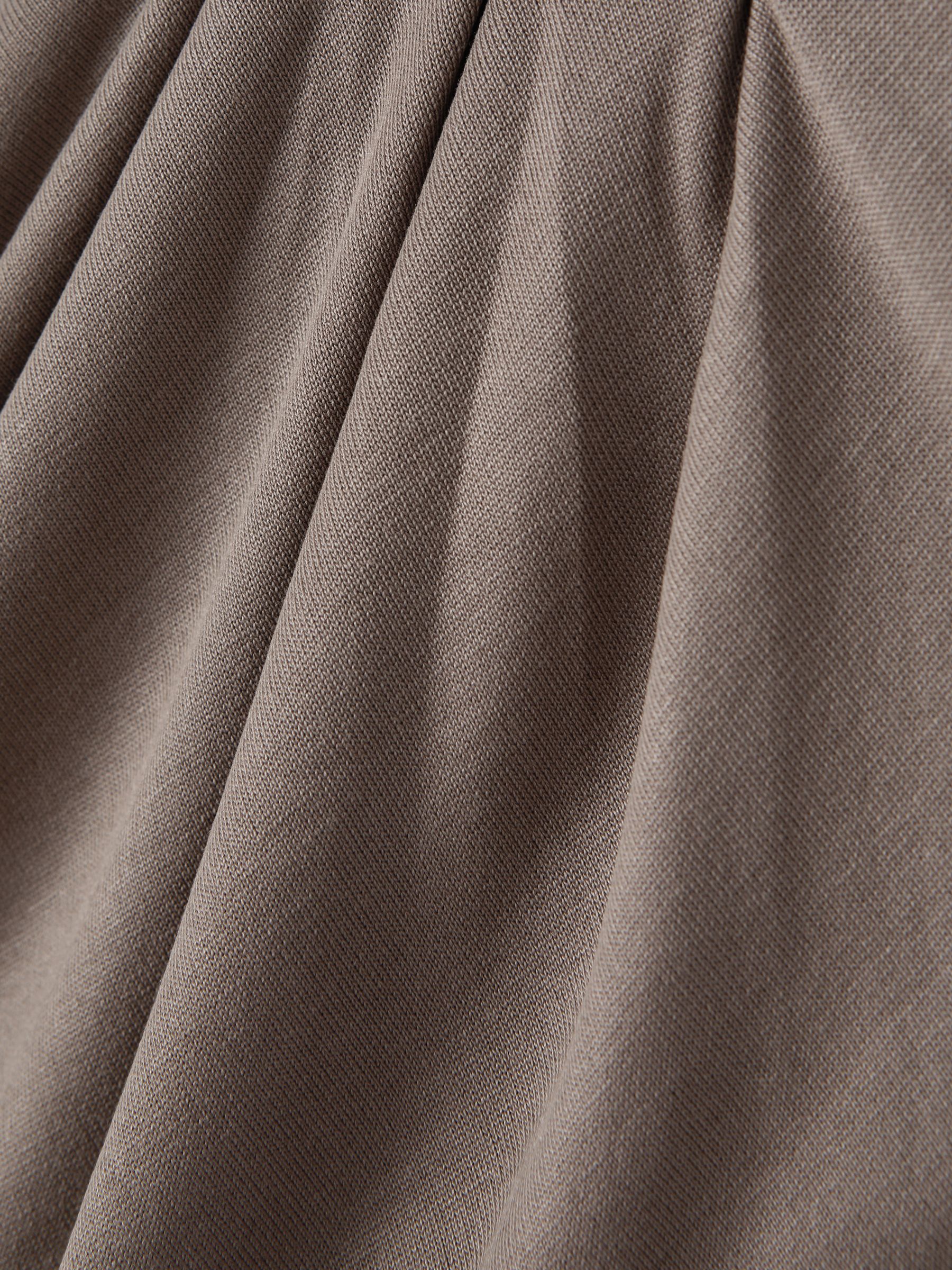 Bodycon Ruched Midi Dress in Mocha