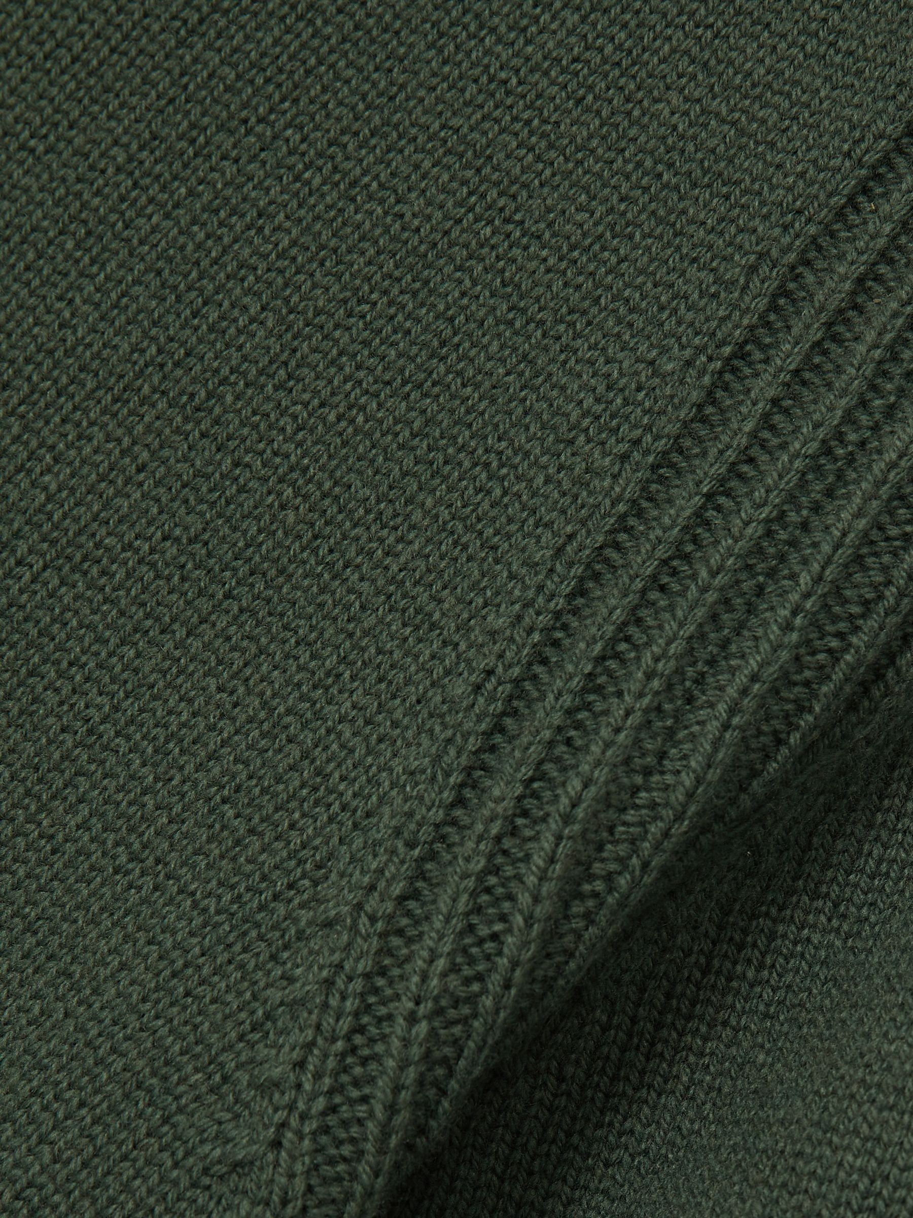 Wool Blend Heavy Knit T-Shirt in Kale Green