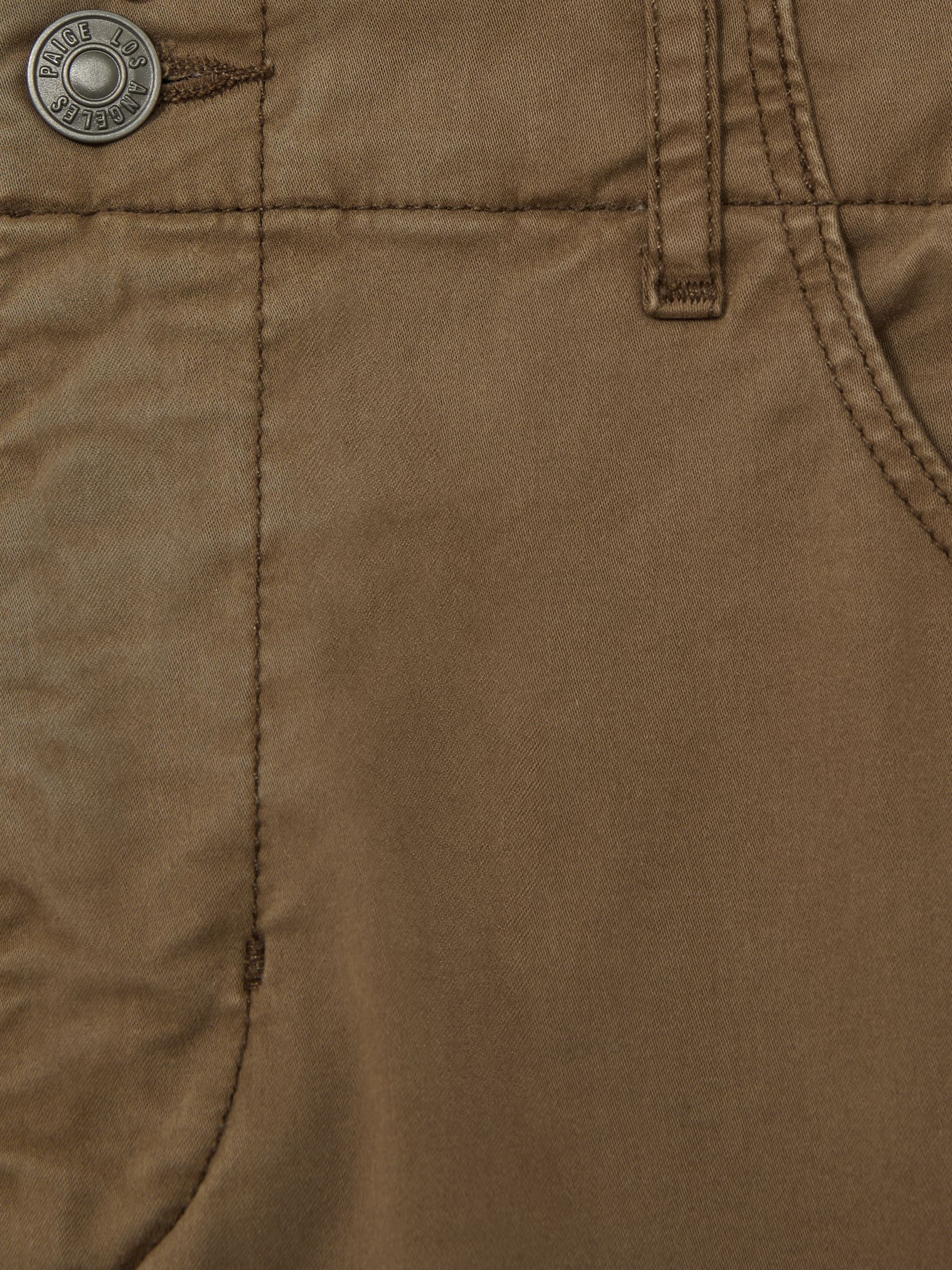 Paige Stretch-Cotton Slim Cargo Trousers in Sand