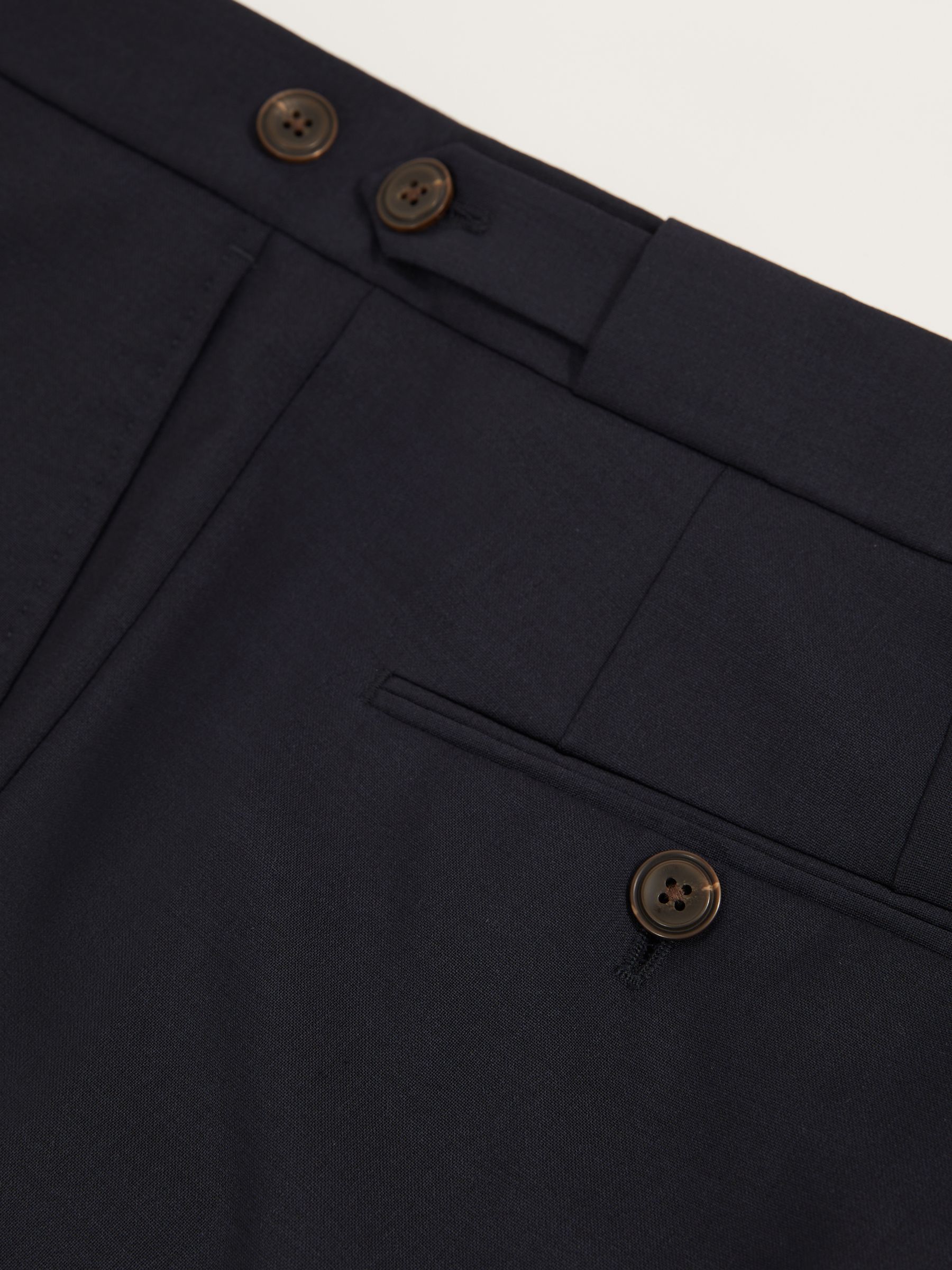 Slim-Fit Wool-Blend Suit Trousers in Navy