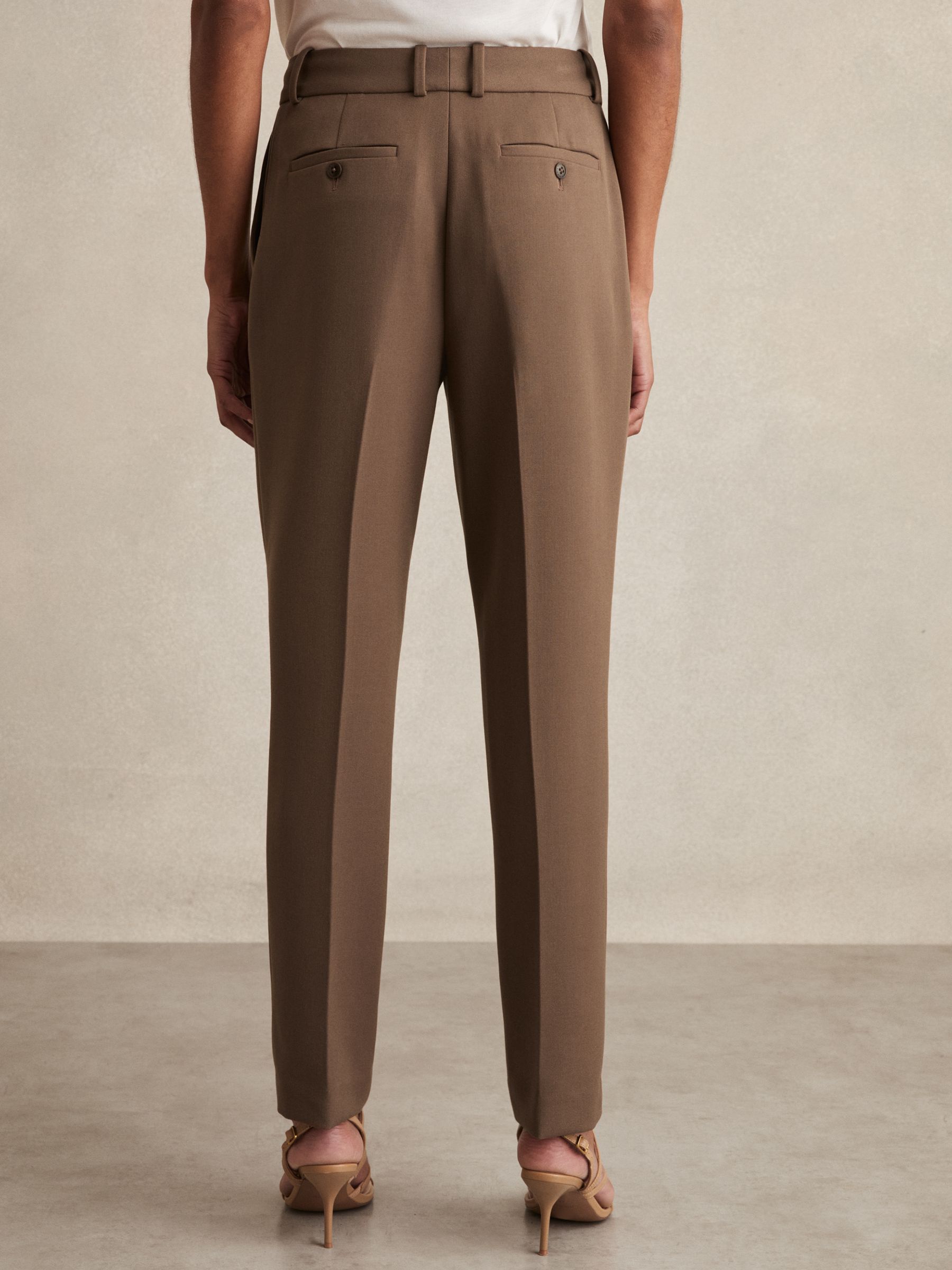 Slim Fit Suit Trousers in Mink Neutral