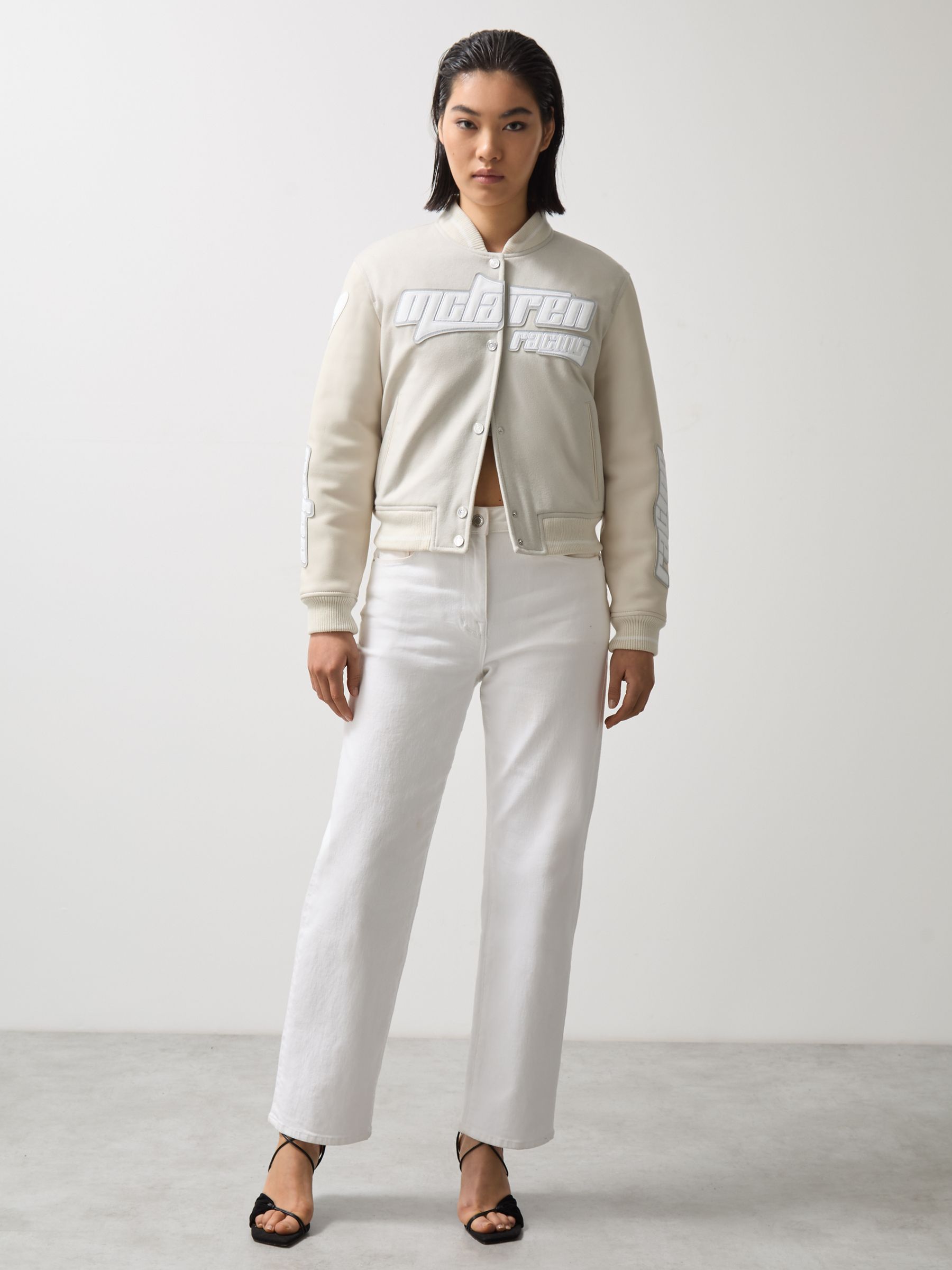 McLaren F1 Team Bomber Jacket in Off White