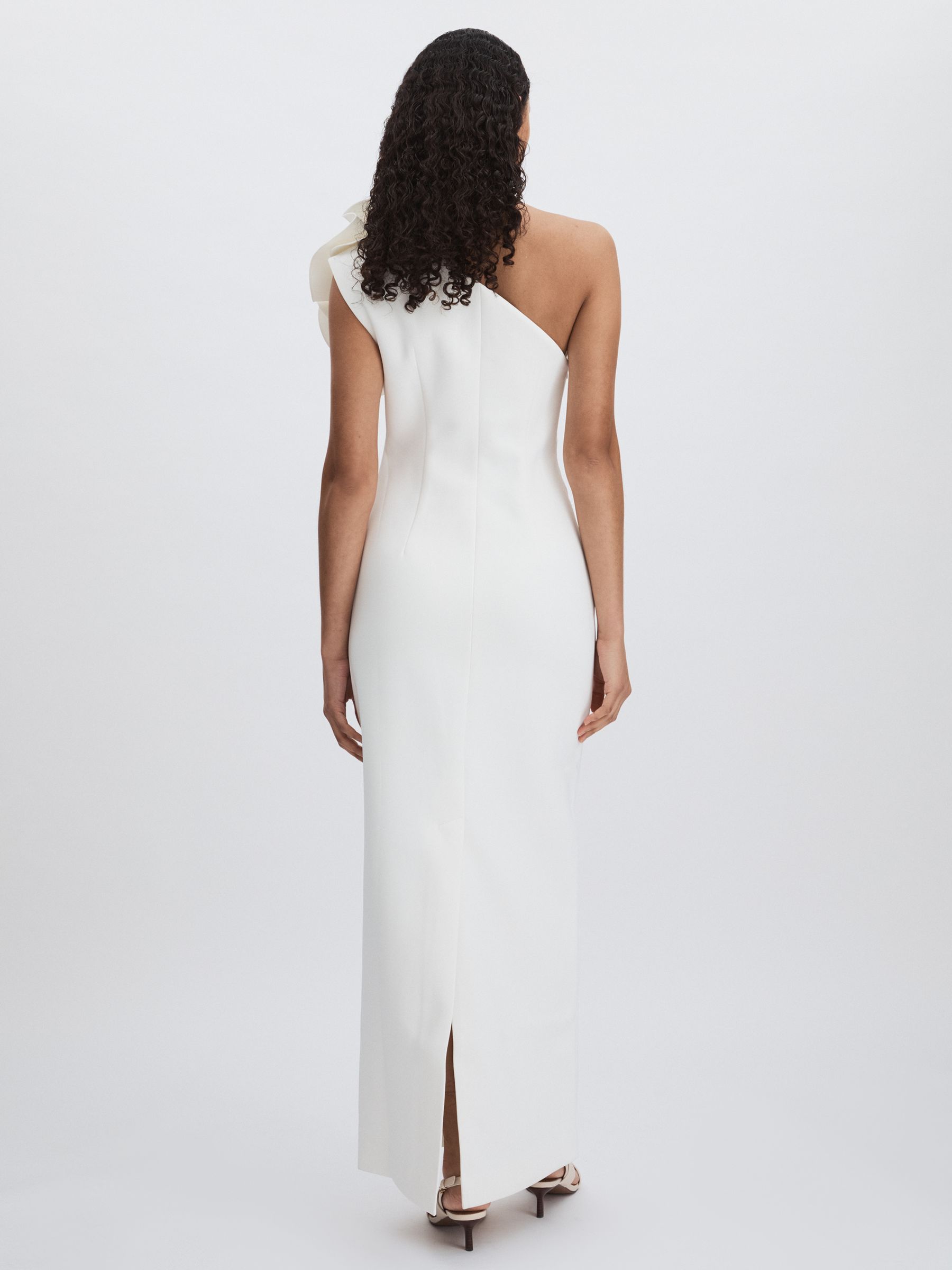 Acler Cream Wynyard One Shoulder Maxi Dress in Cream