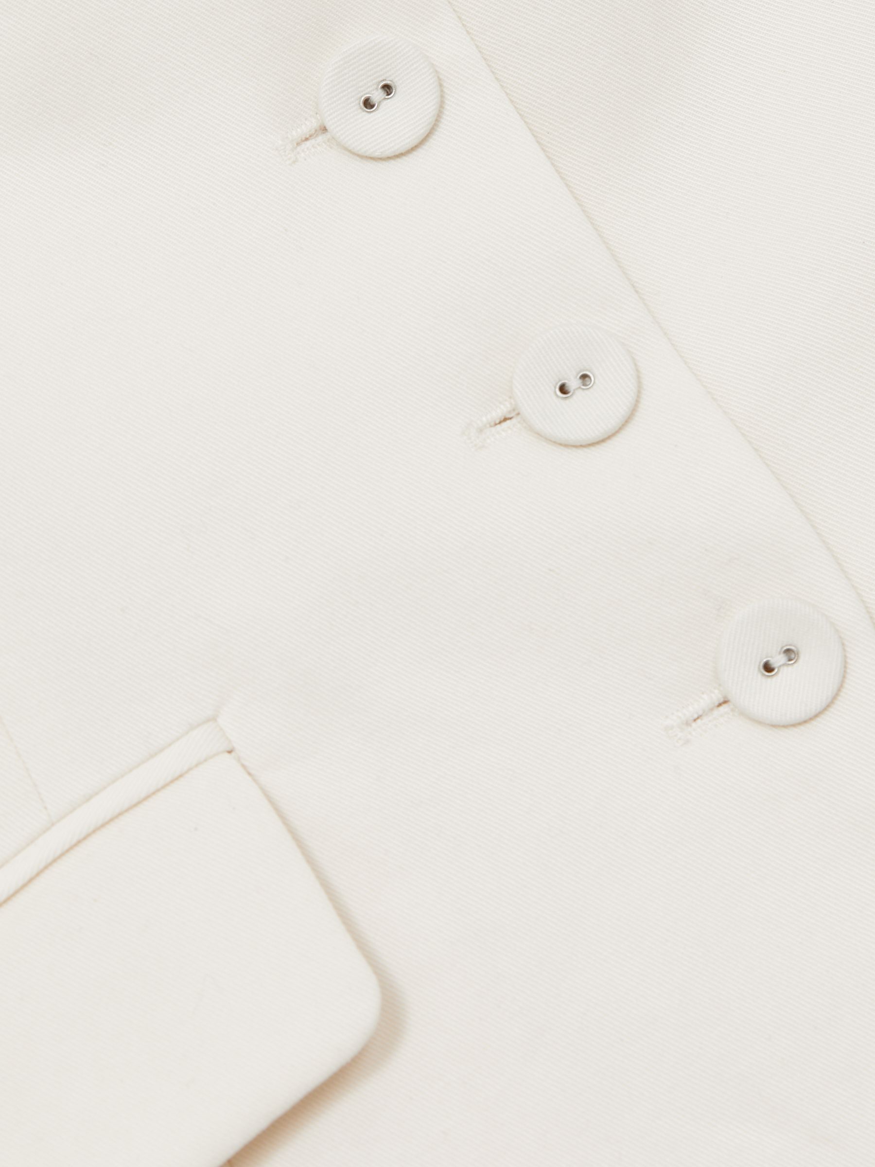 Paige Lyocell Cotton Tailored Waistcoat in Ivory