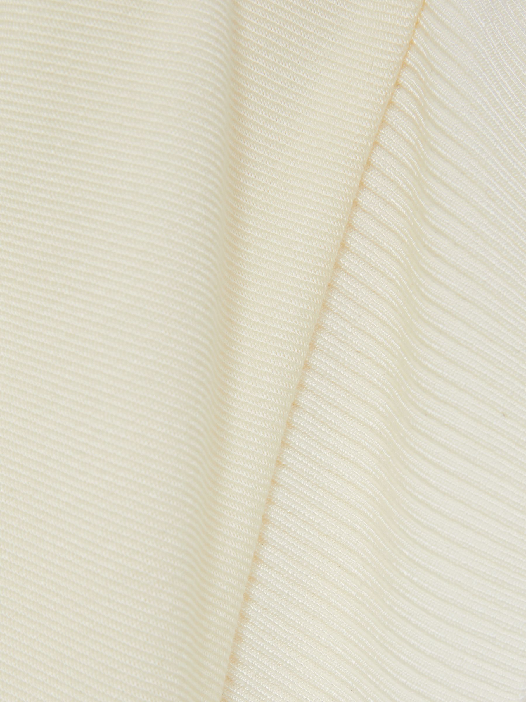 Draped Jersey-Twill Sleeveless Top in Pale Yellow