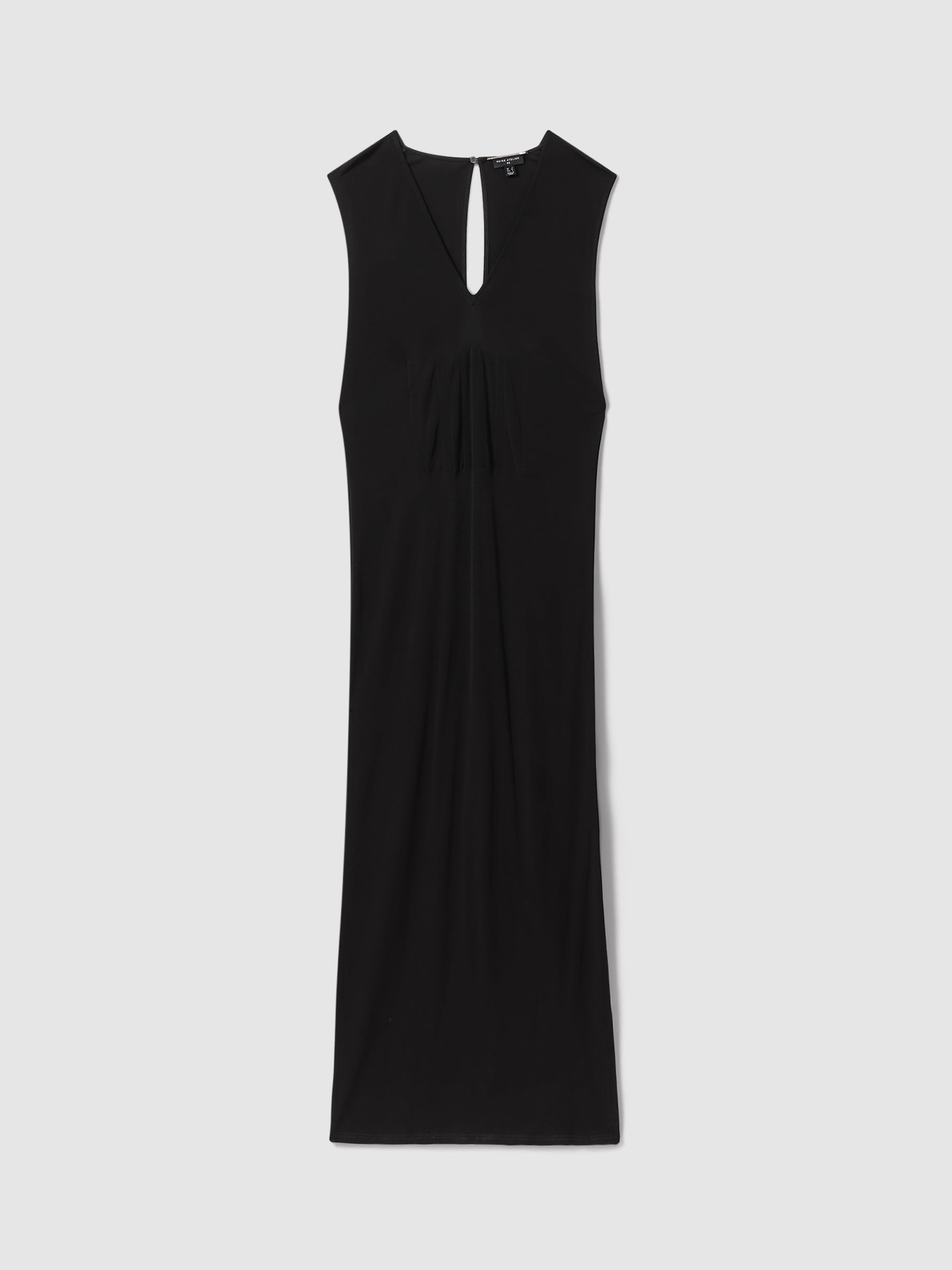 Atelier Corset Detail Jersey Maxi Dress in Black
