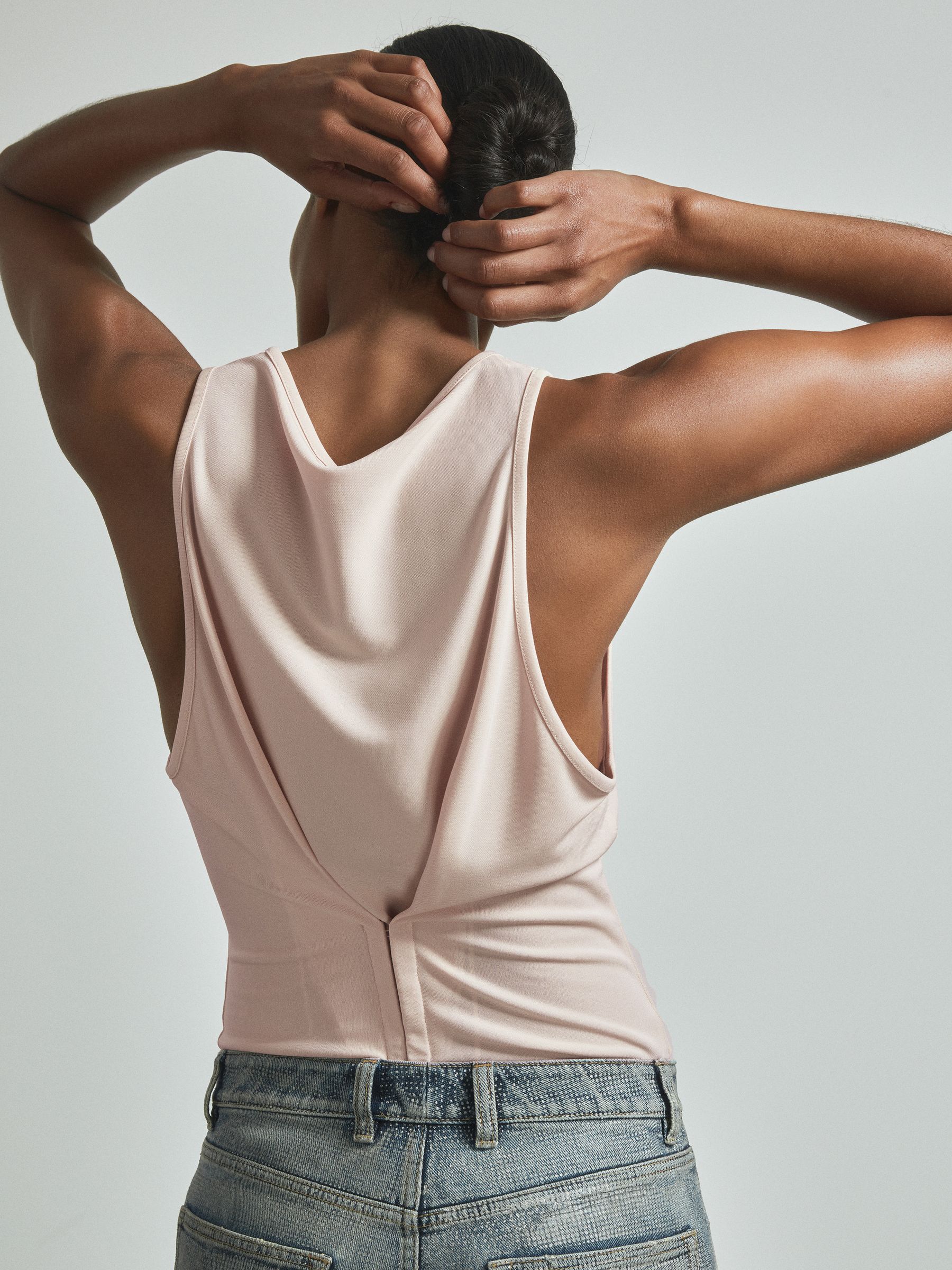 Atelier Corset Detail Vest in Nude