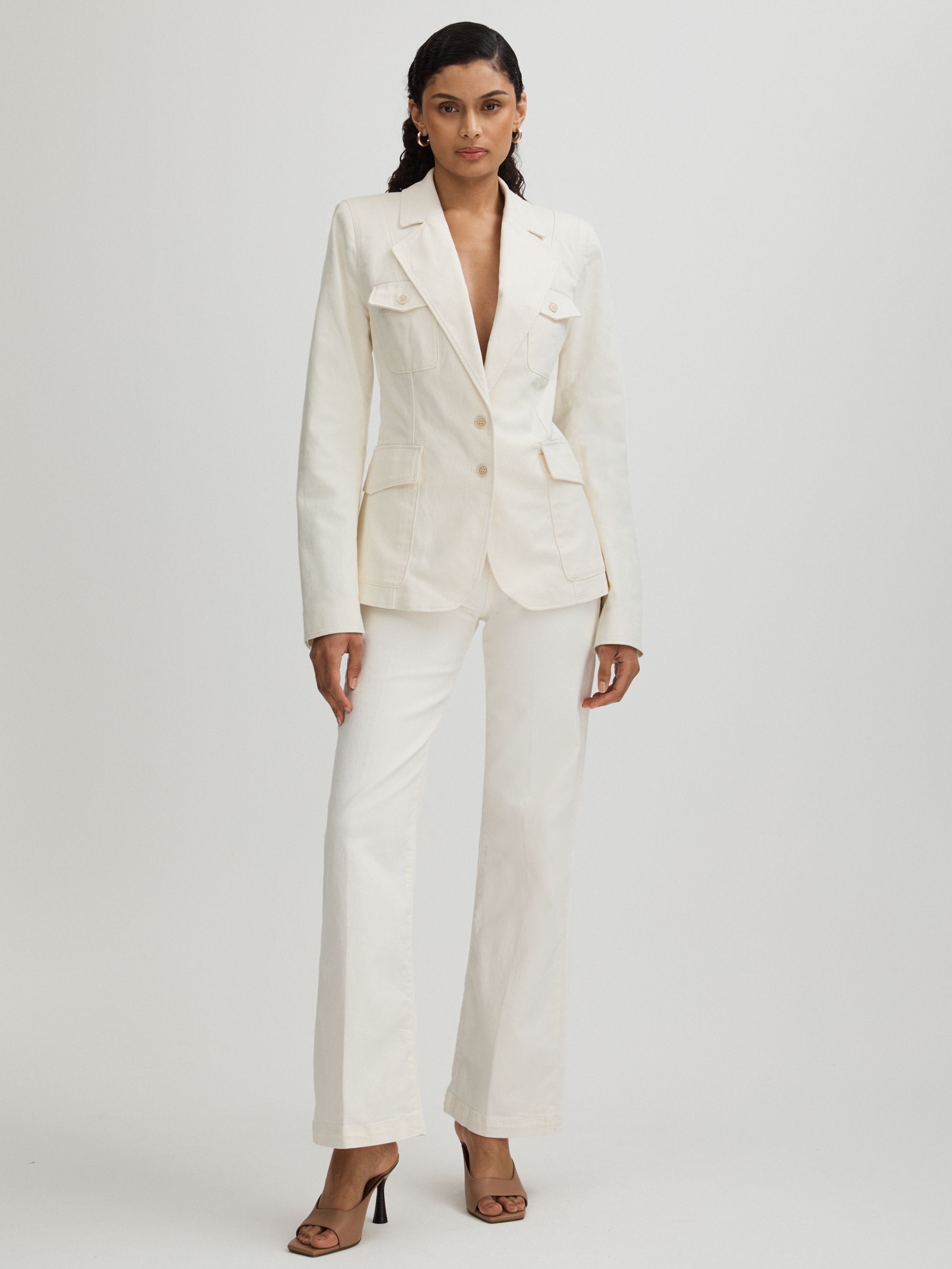 Romona Ivory Paige Denim Blazer