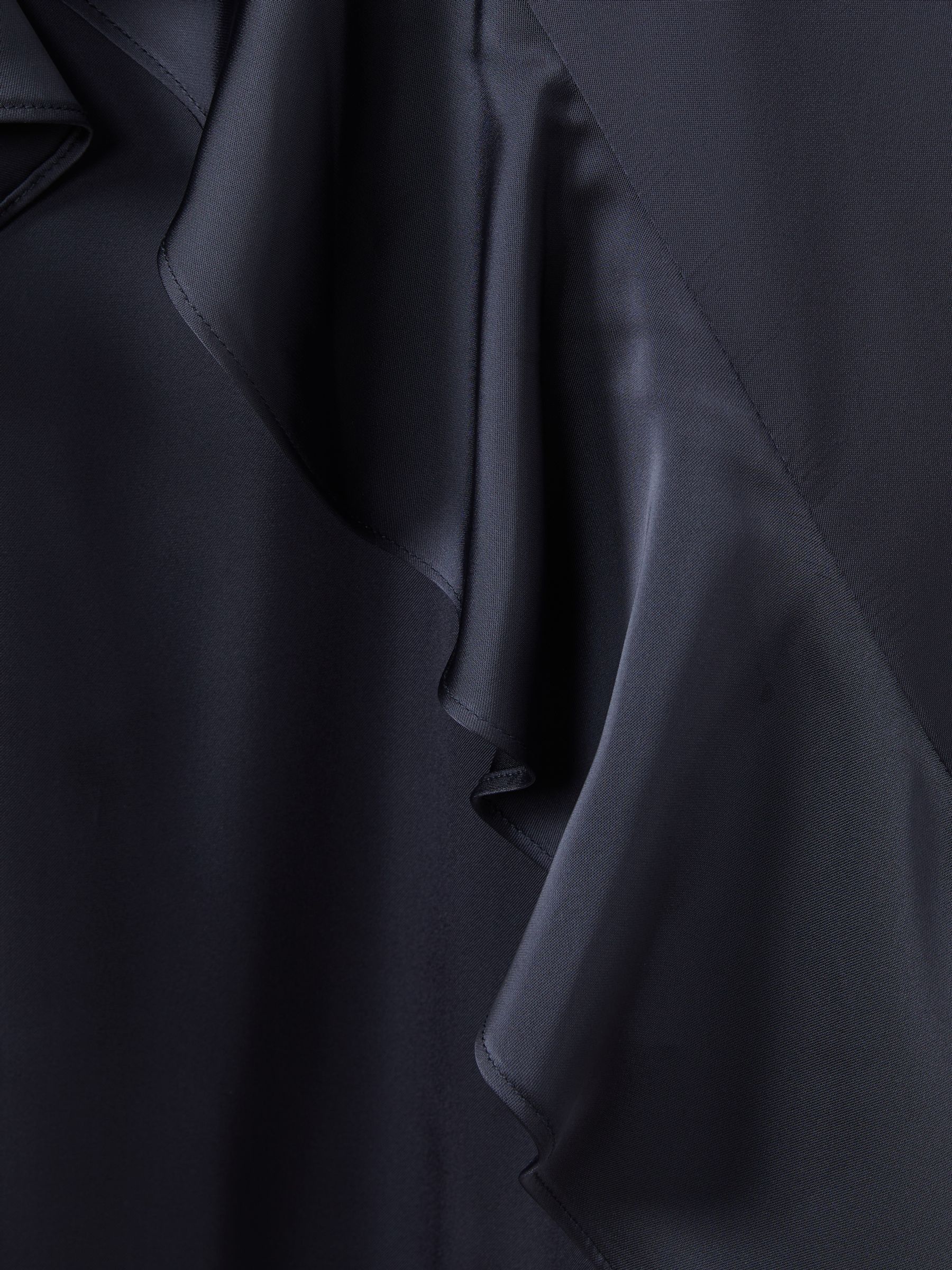 Amur Charmeuse Cowl Neck Maxi Dress in Dark Grey