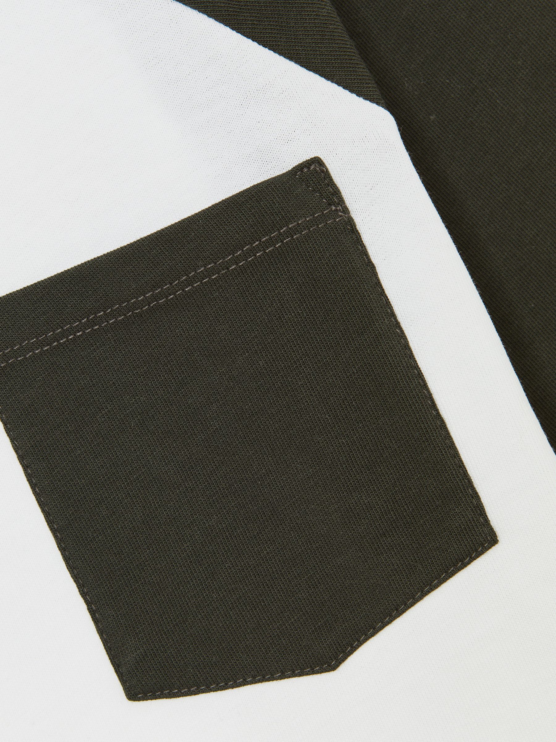 3-9 yrs Cotton Colour-Block Long-Sleeve T-Shirt in Green