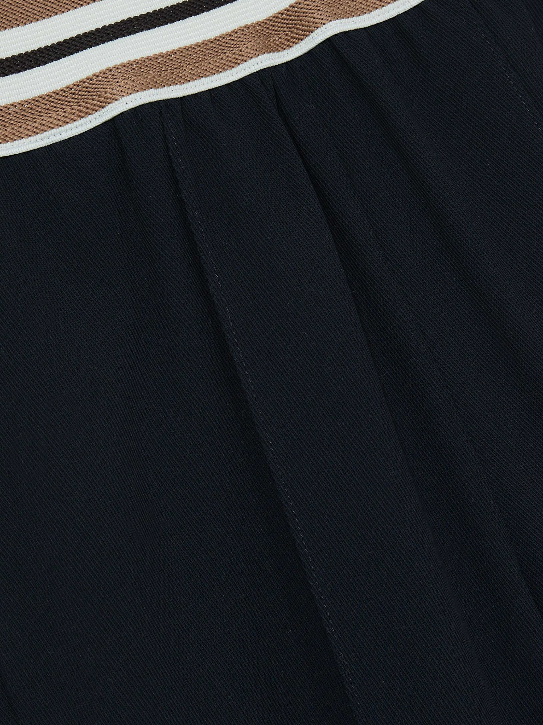 9-13 yrs Stripe-Waistband Wide-Leg Trousers in Navy