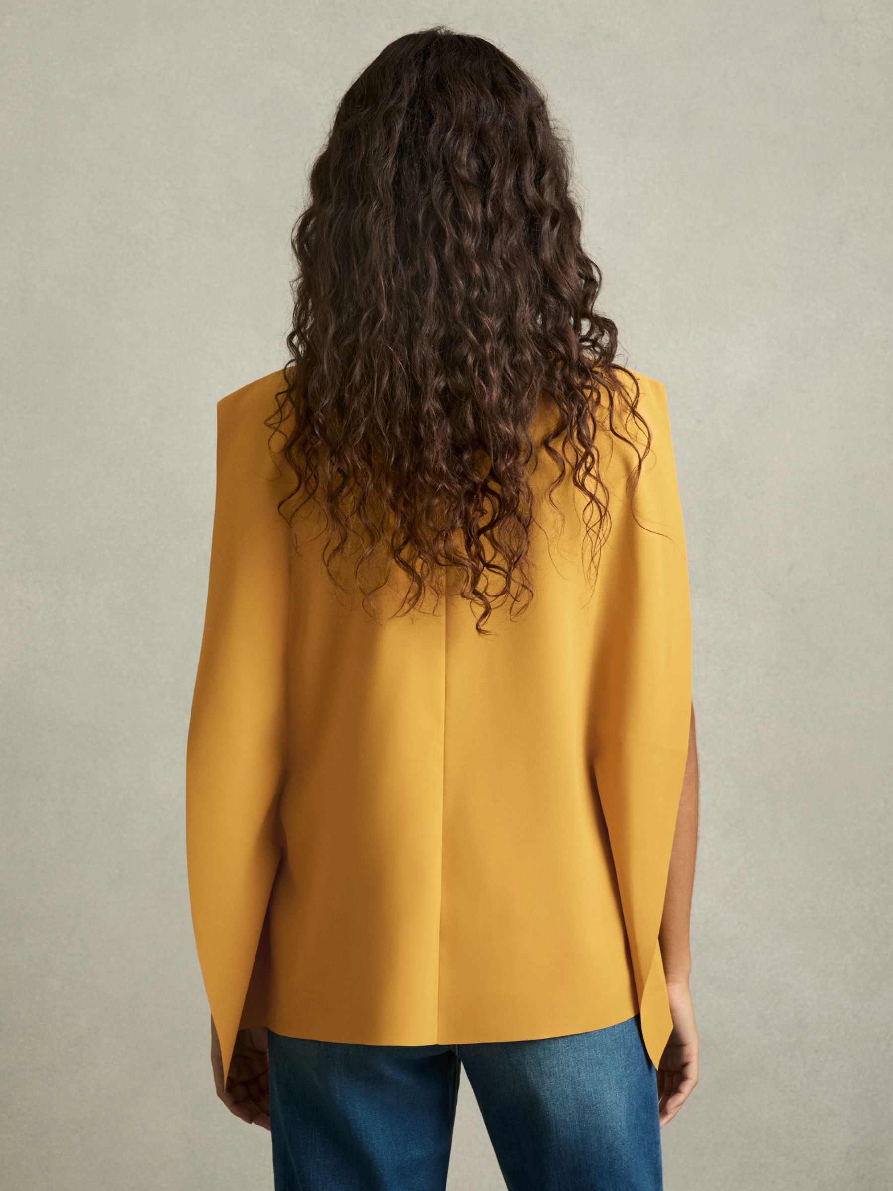 Drape-Neck Shell Top in Yellow