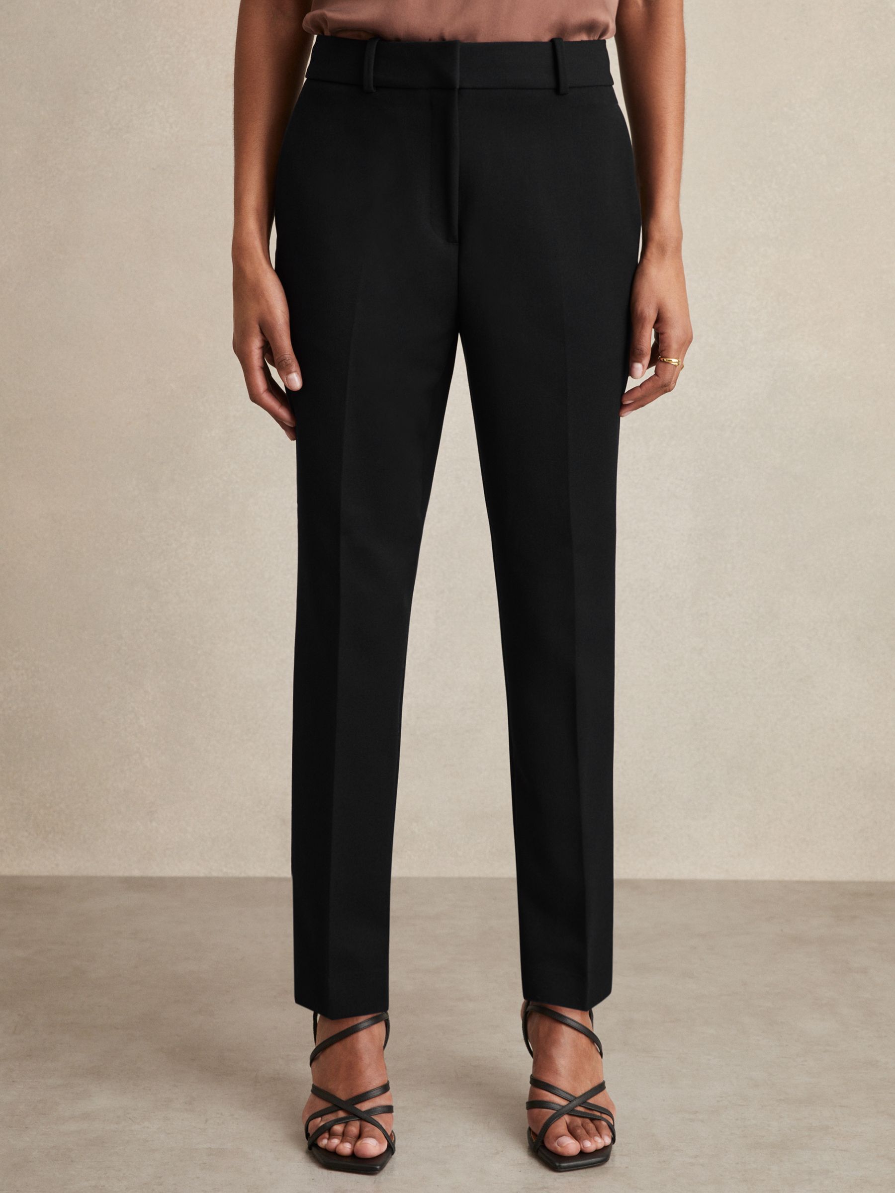 Slim Fit Suit Trousers in Black