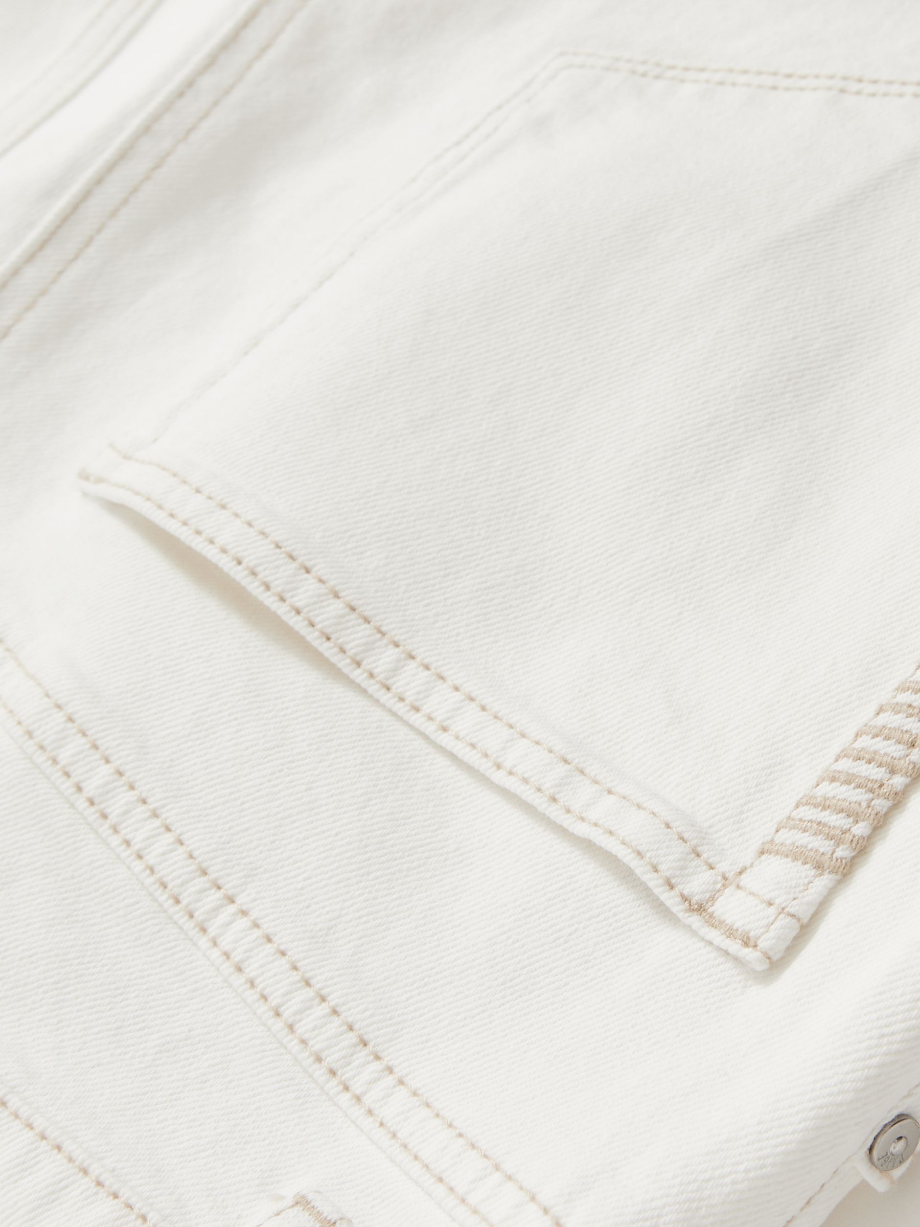 Paige Ecru Wide Leg Pintuck Jeans in Ecru