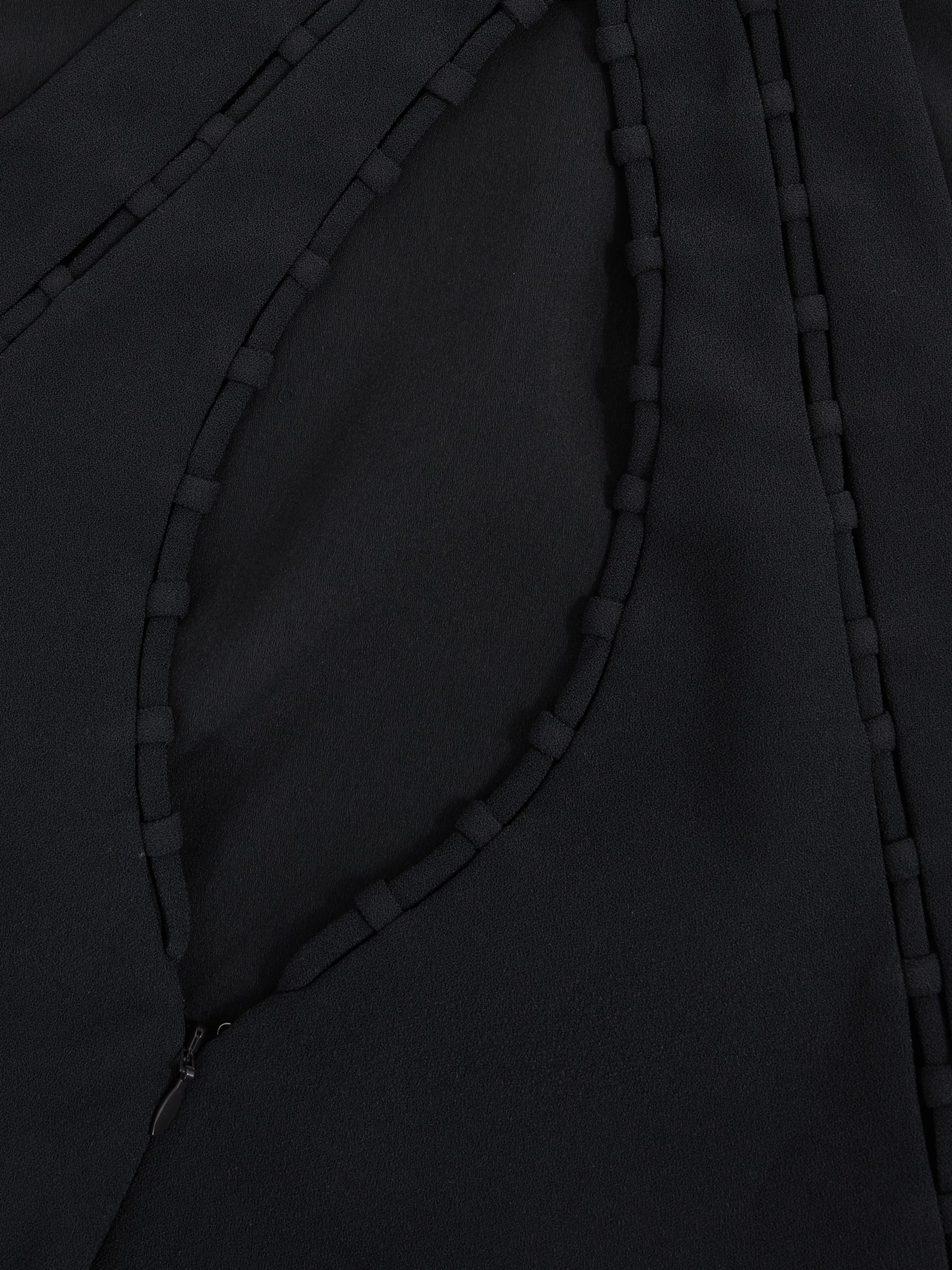 Ladder-Trim Sleeveless Maxi Dress in Navy