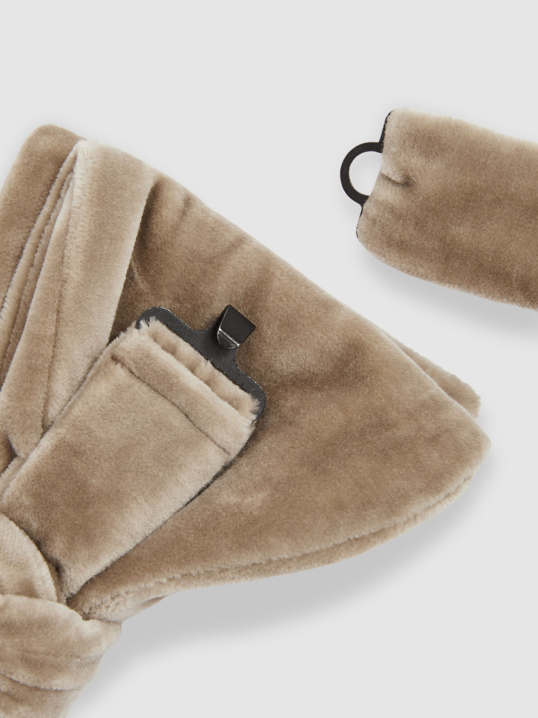 Velvet Bow Tie in Taupe Brown