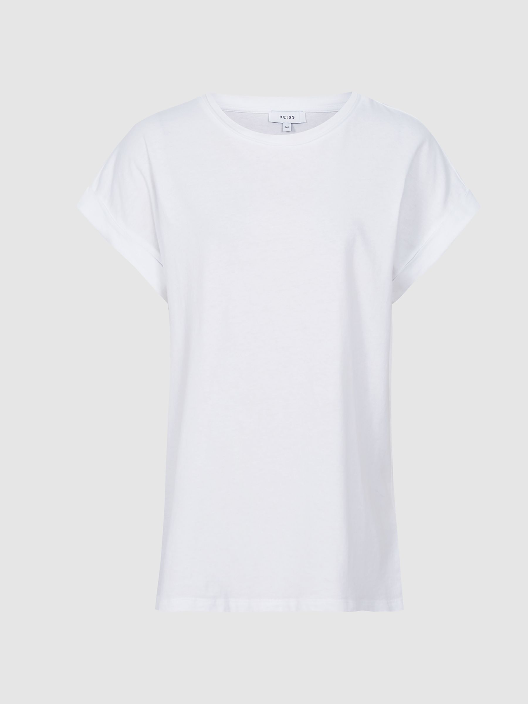 Cotton-Jersey Crew Neck T-Shirt in White