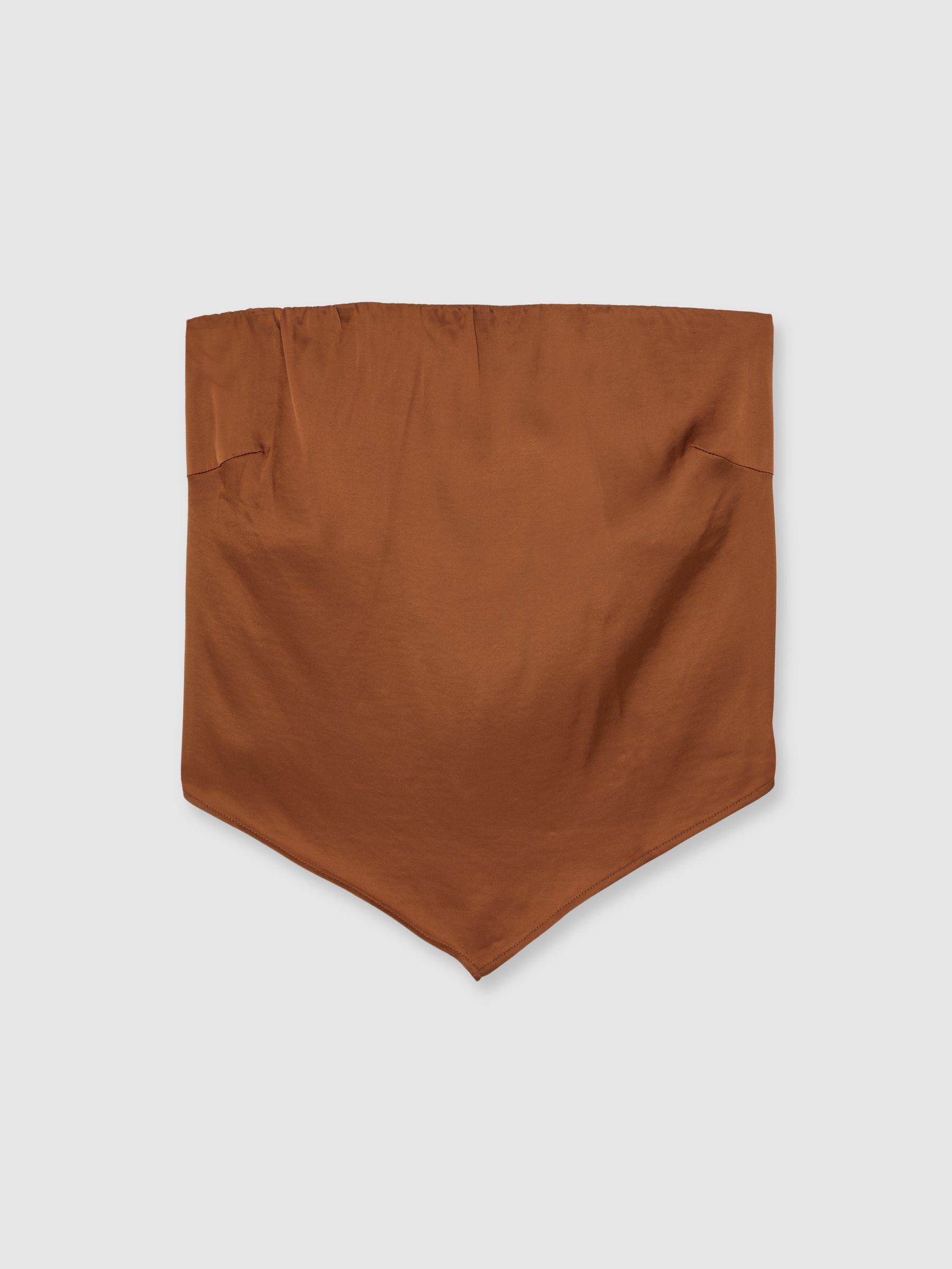 Good American Satin Handkerchief Top in Copper
