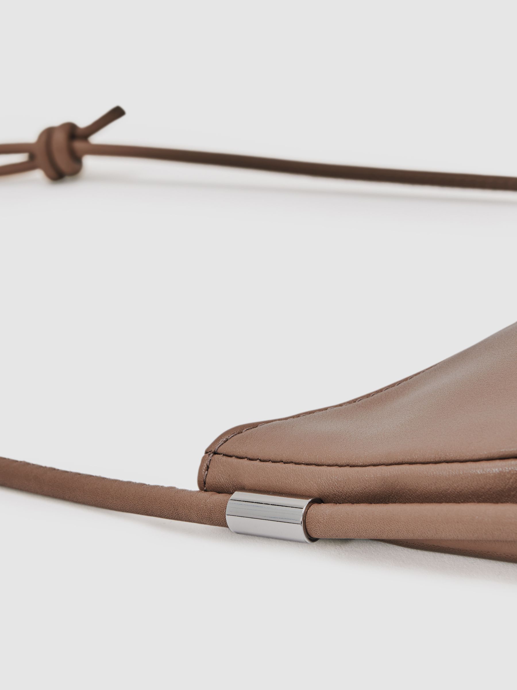 Leather Rope Strap Shoulder Bag in Neutral