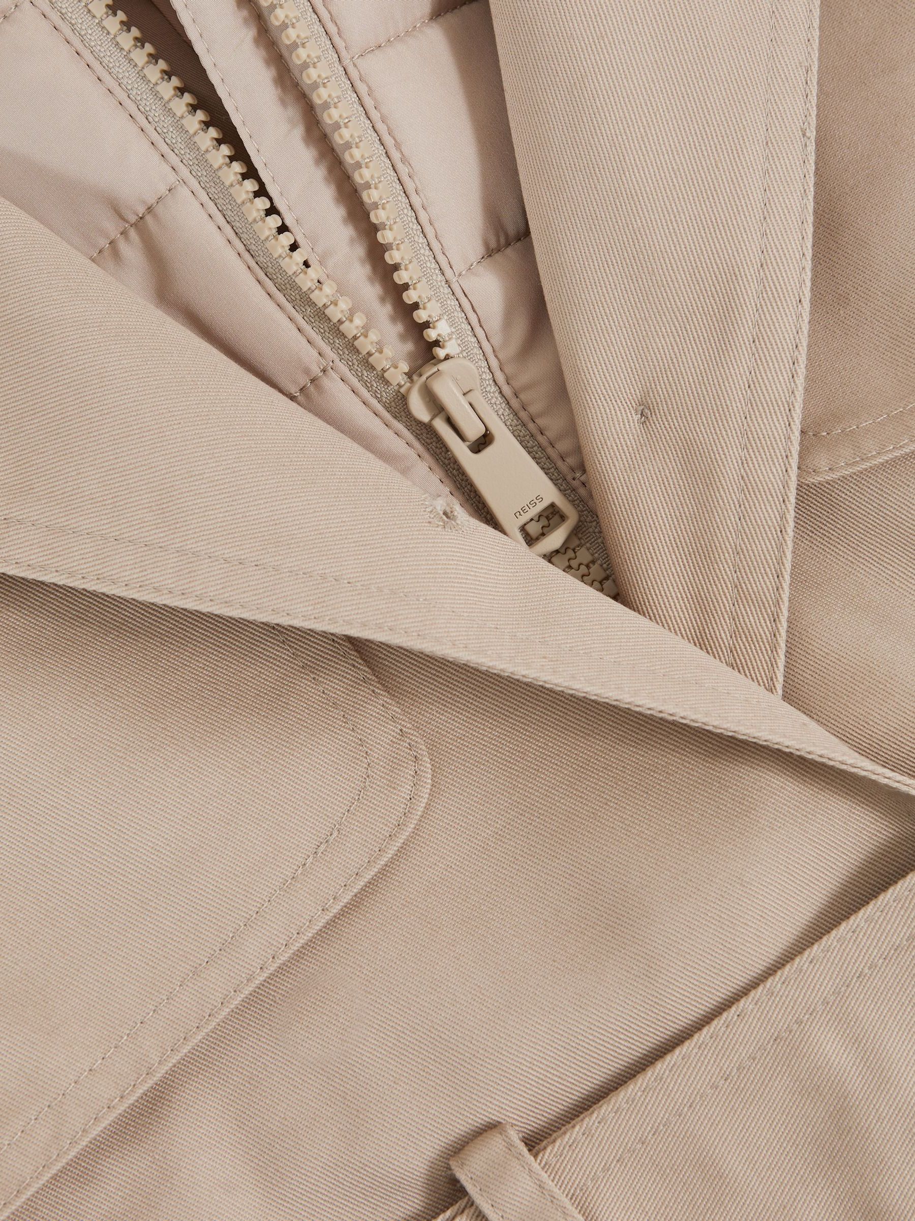 3-9 yrs Removable-Hood Trench Coat in Stone