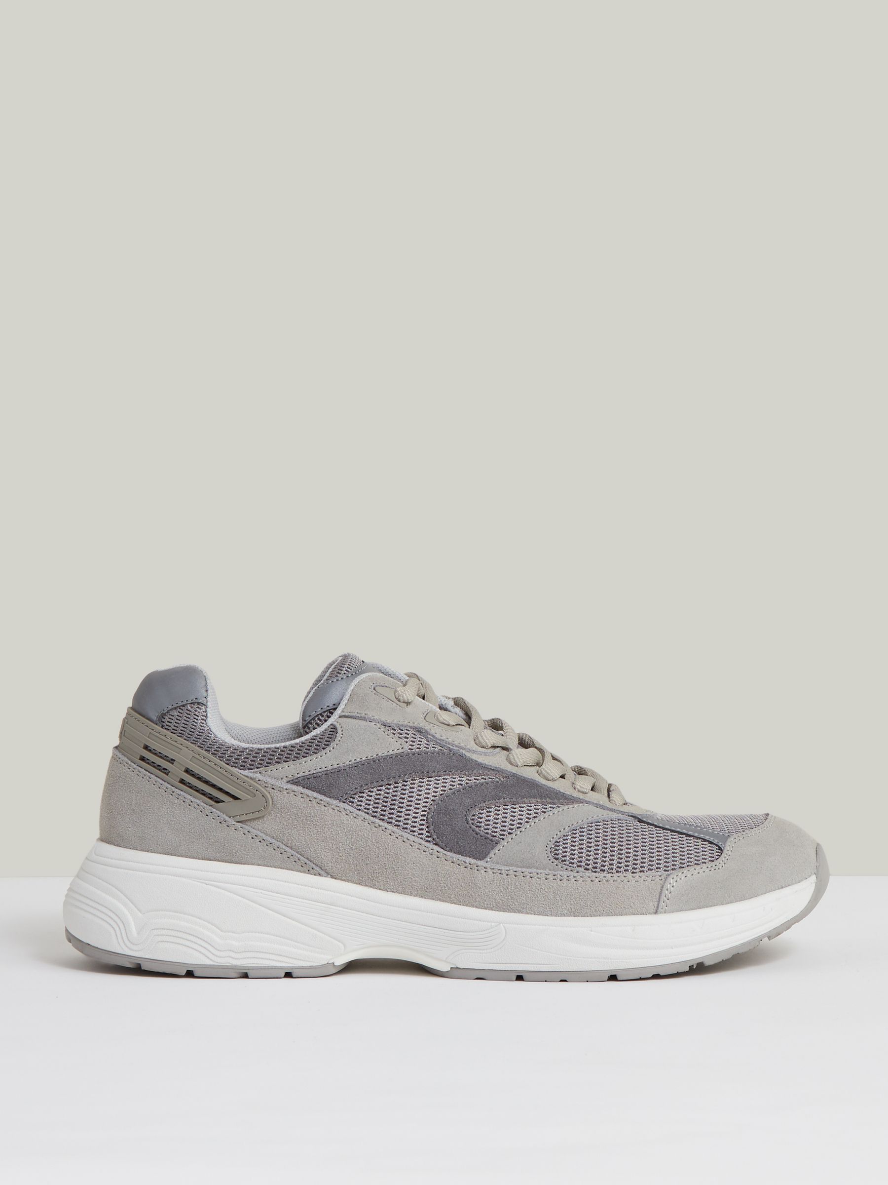 Panelled Running Trainers in Grey
