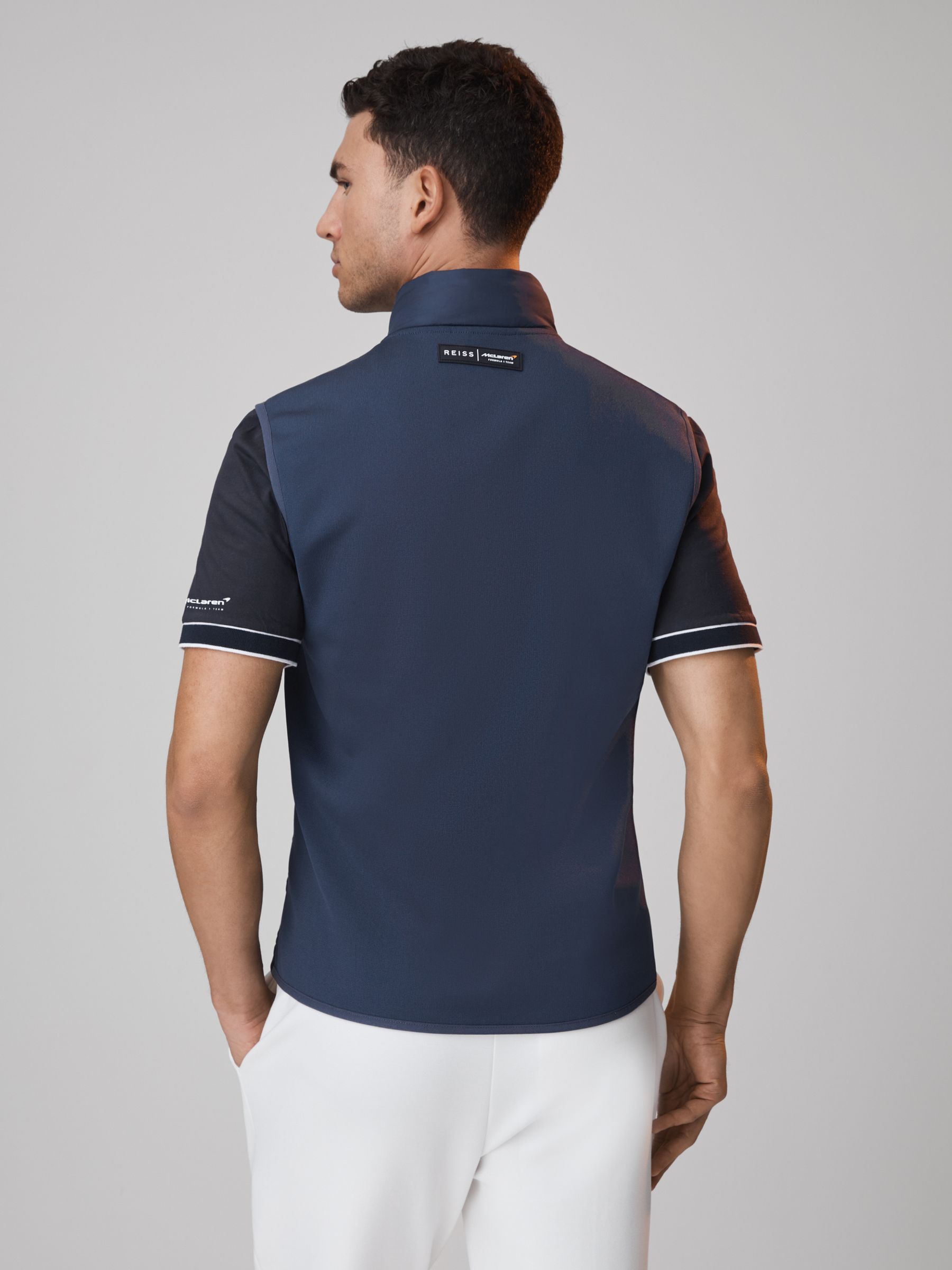 McLaren F1 Hybrid Quilt and Knit Gilet in Airforce Blue