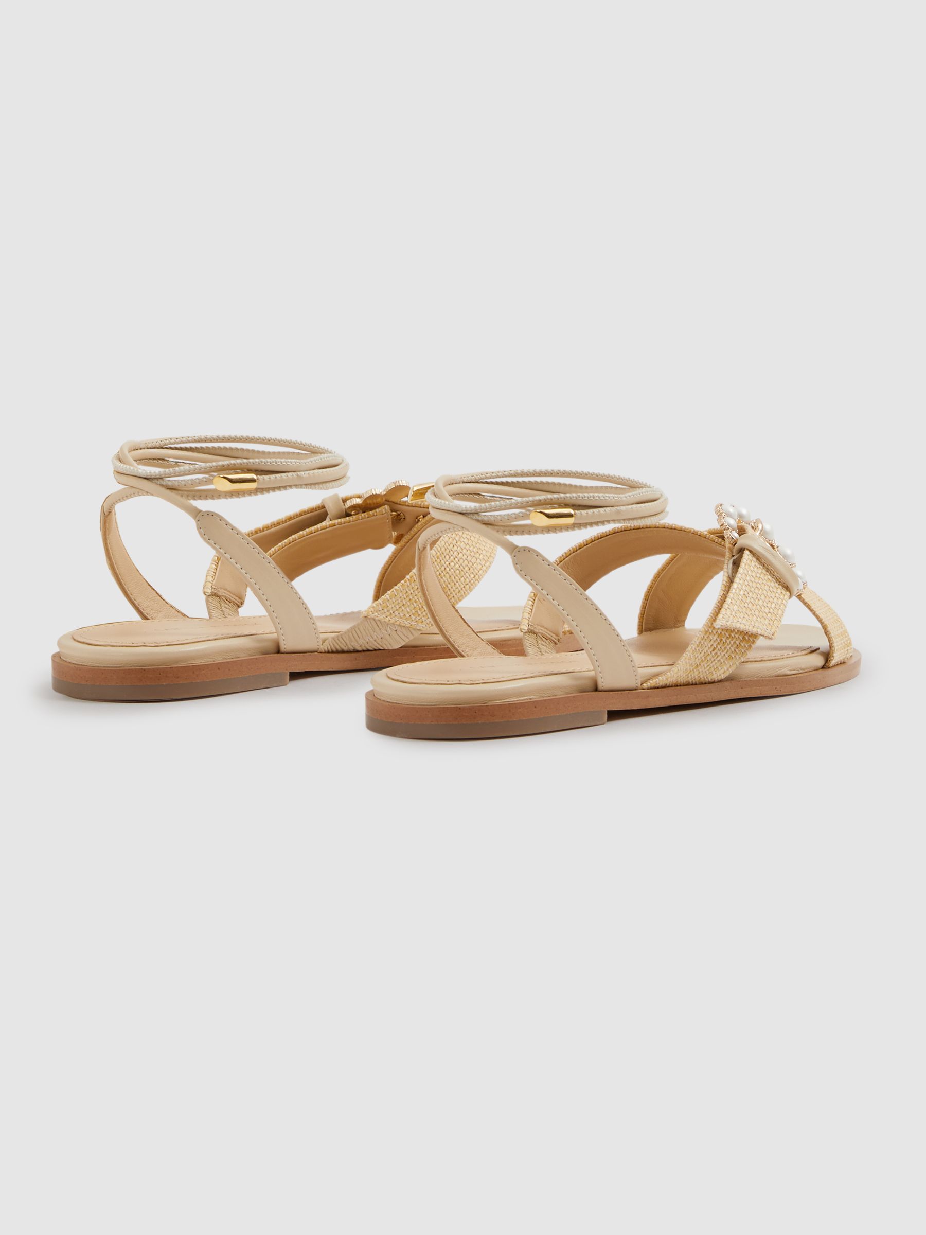 Camilla Elphick Leather Sandals in Natural