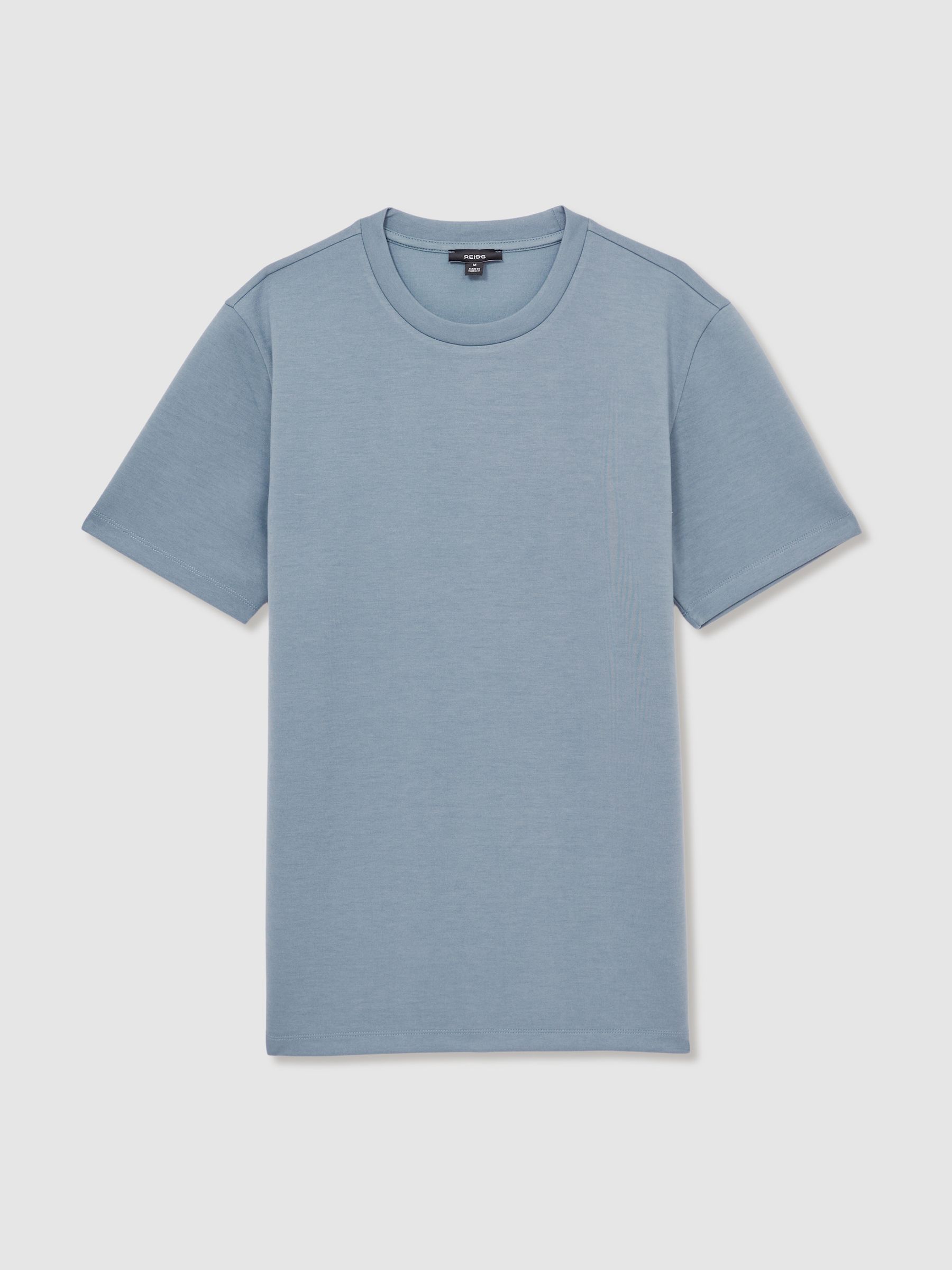 Interlock Jersey Crew Neck T-Shirt in Airforce Blue