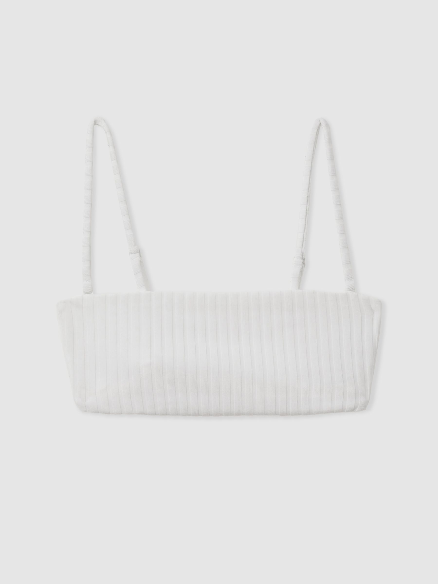 Calvin Klein White Calvin Klein Underwear Ribbed Bandeau Bikini Top