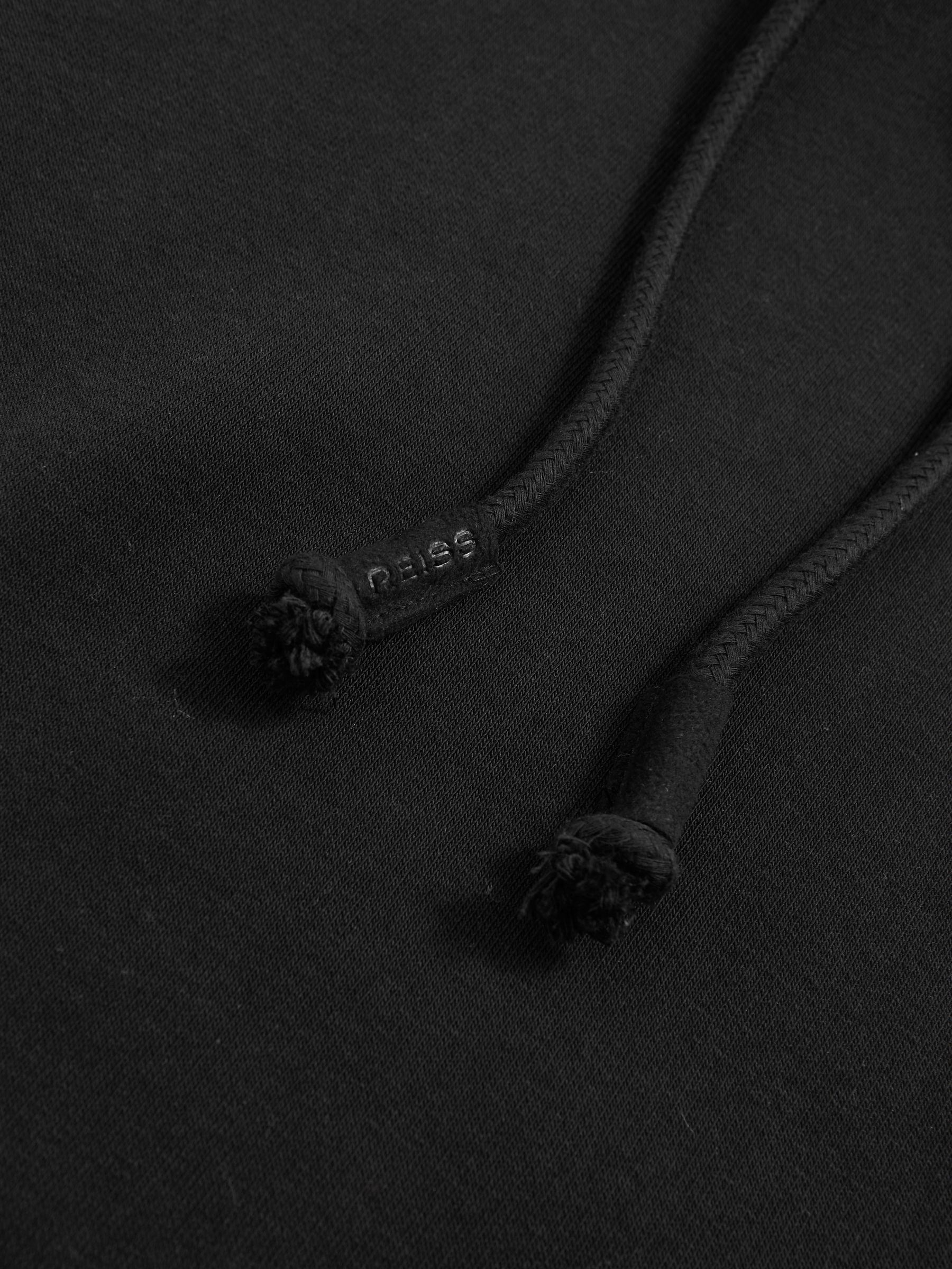 Cotton-Blend Fleece Hoodie in Black