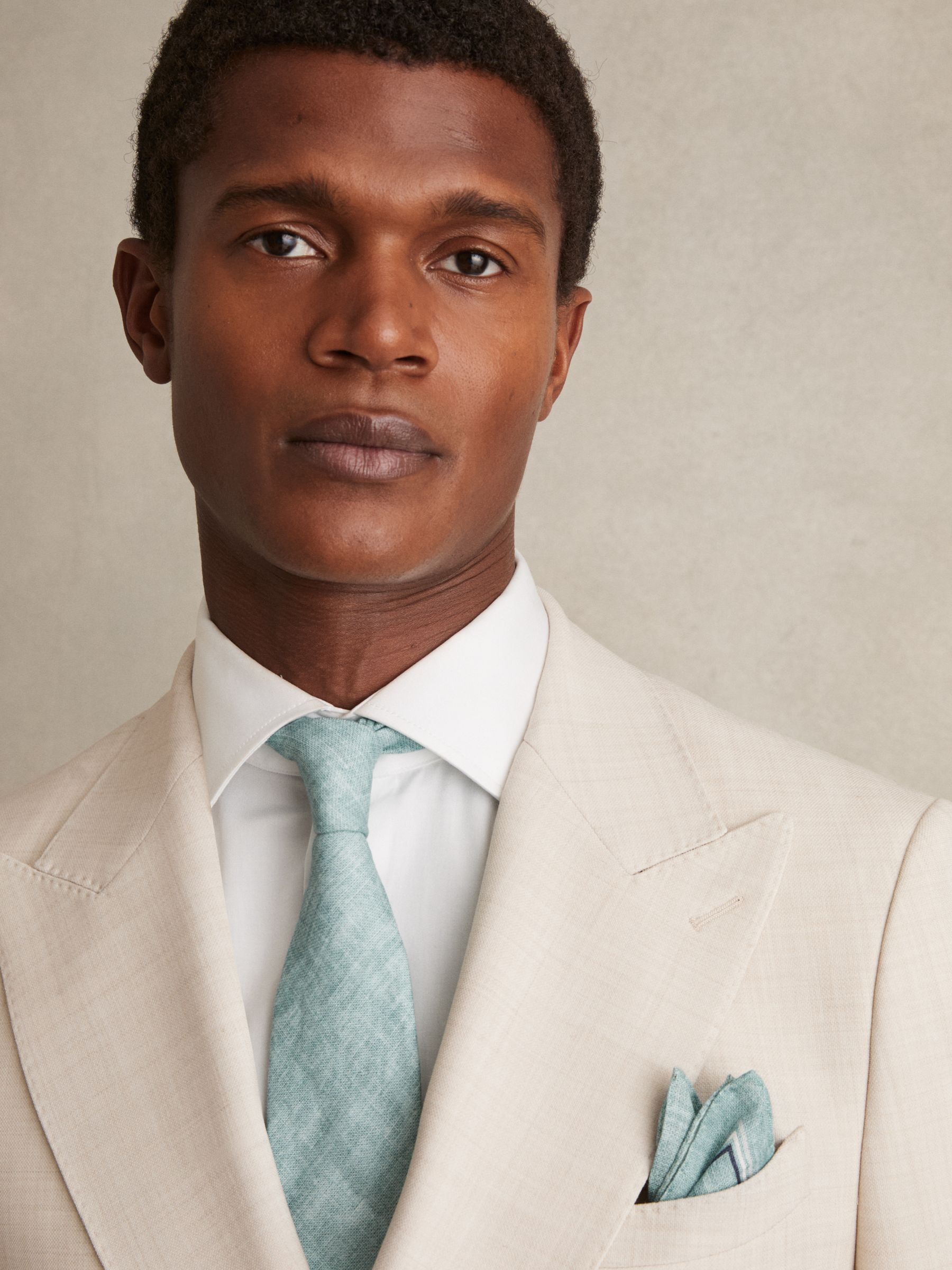 Linen Pocket Square in Soft Sage