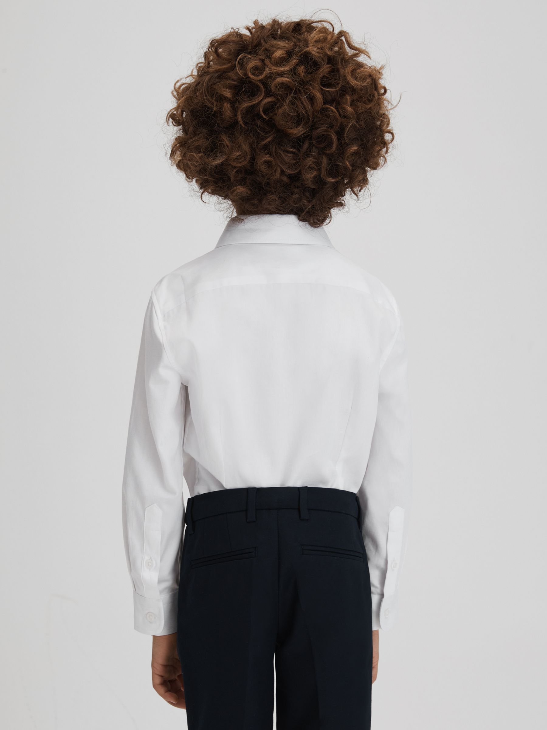Slim-Fit Cotton Shirt in White