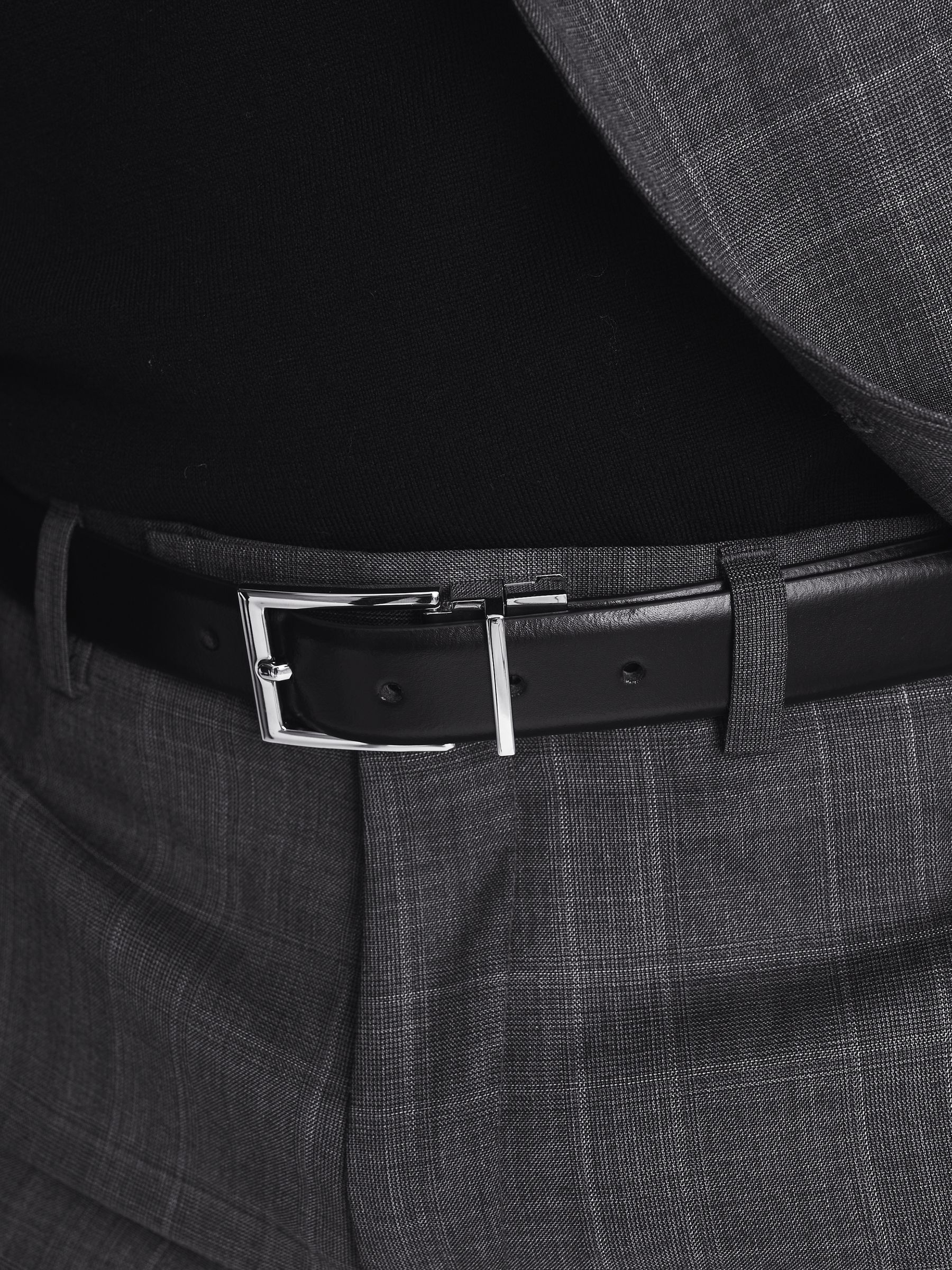 Reversible Leather Belt in Black/Brown
