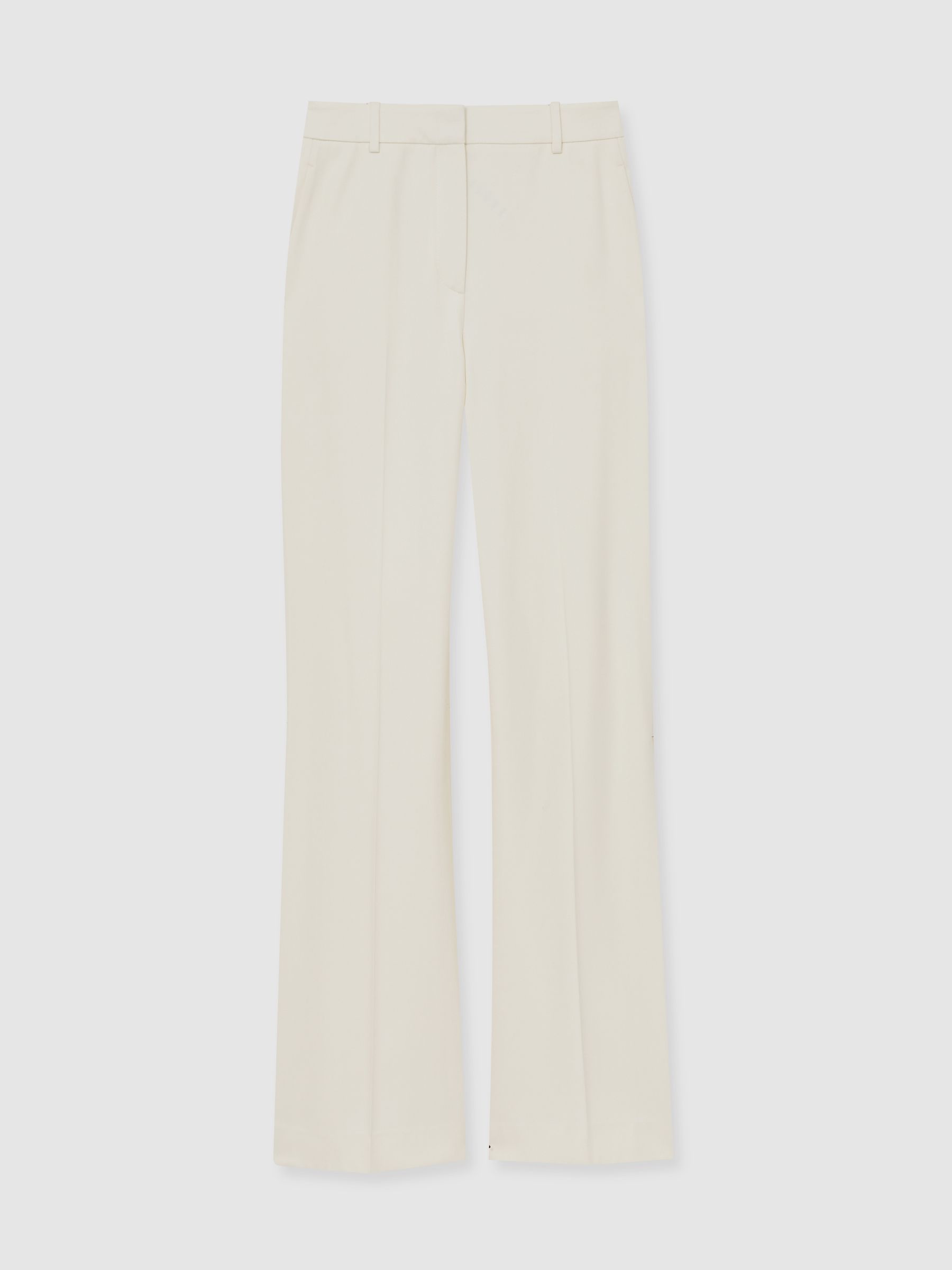 Wide-Leg Tailored Trousers in Cream