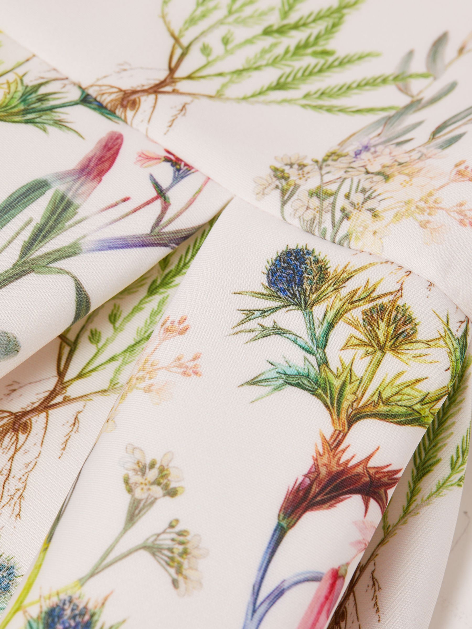 9-14 yrs Scuba Floral Printed Dress in Green