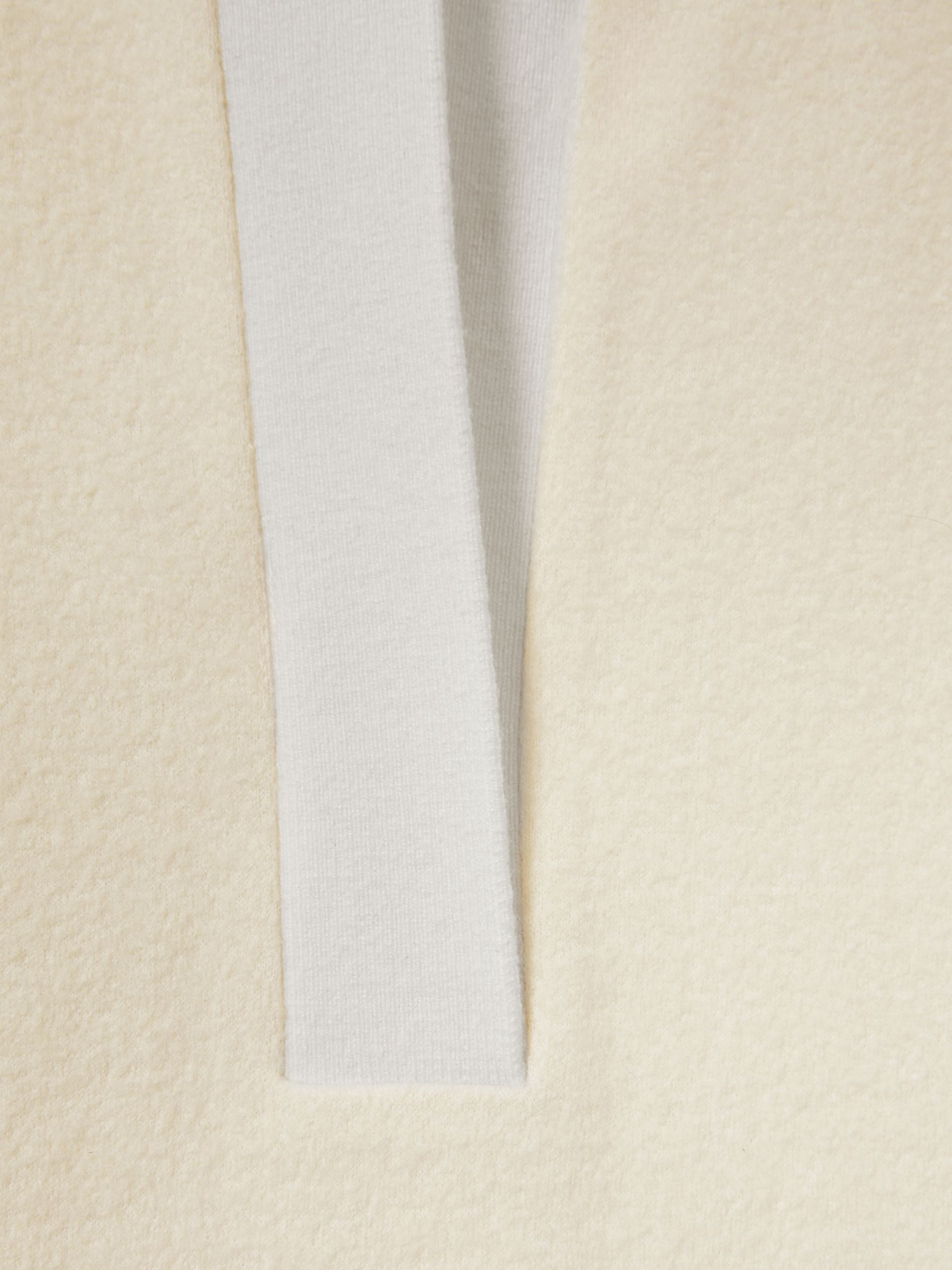 Wool-Cotton Blend Open-Placket Shirt in Cream