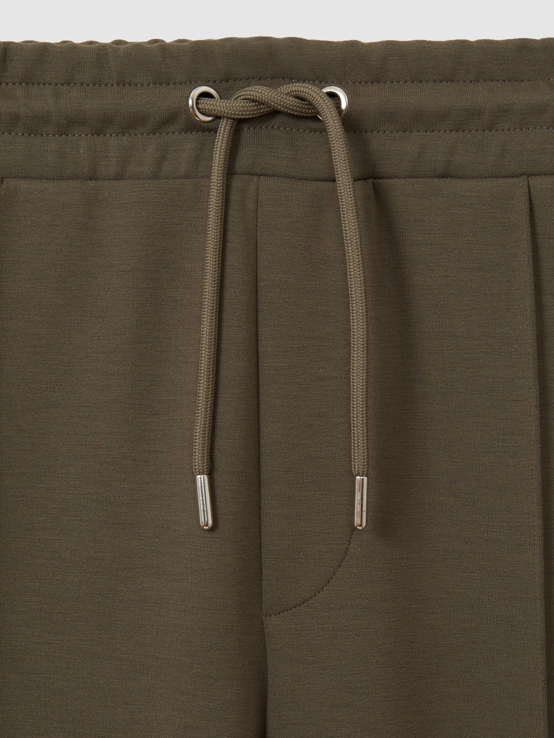Drawstring Jersey Joggers in Sage Green